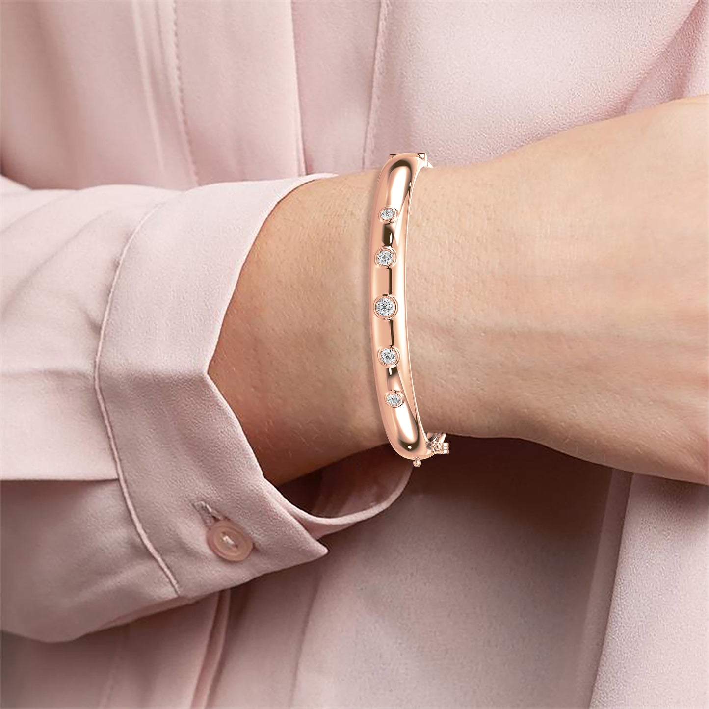 Stackable/ Eternity Bezel Bracelet