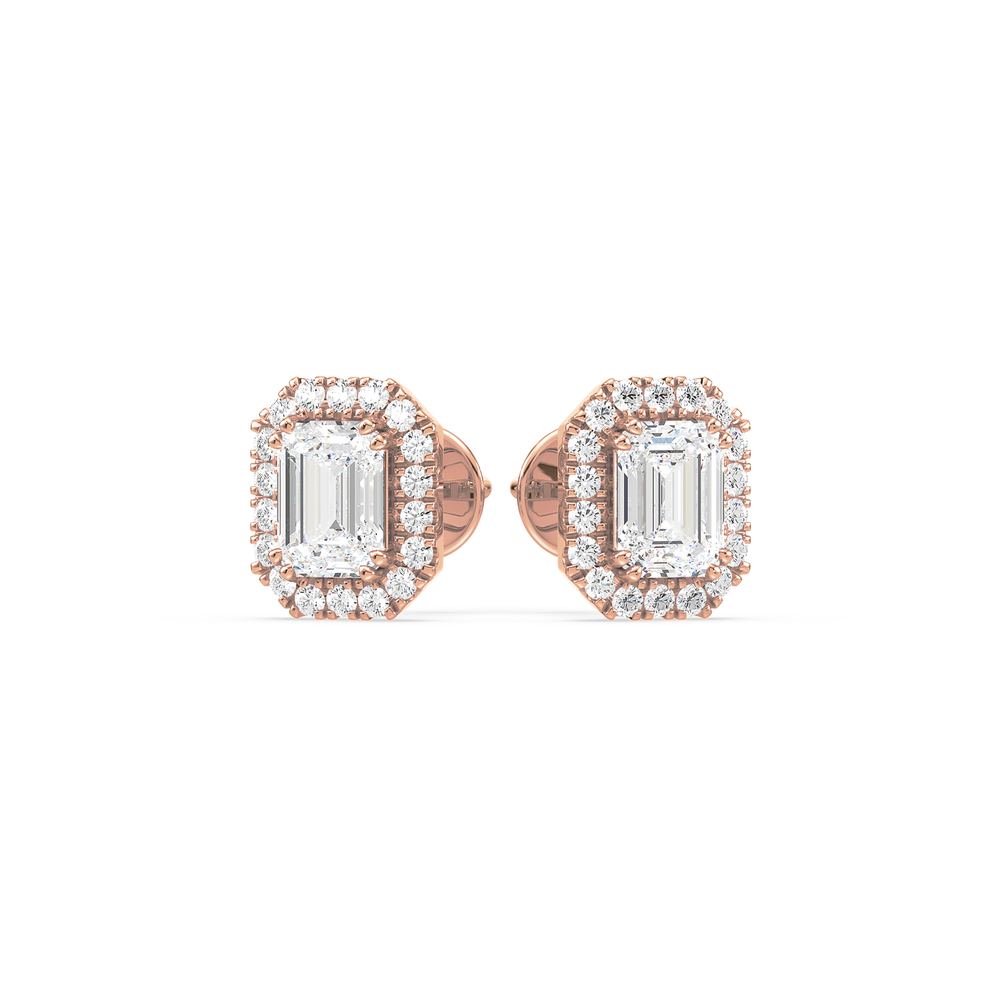 Emerald Halo Studs