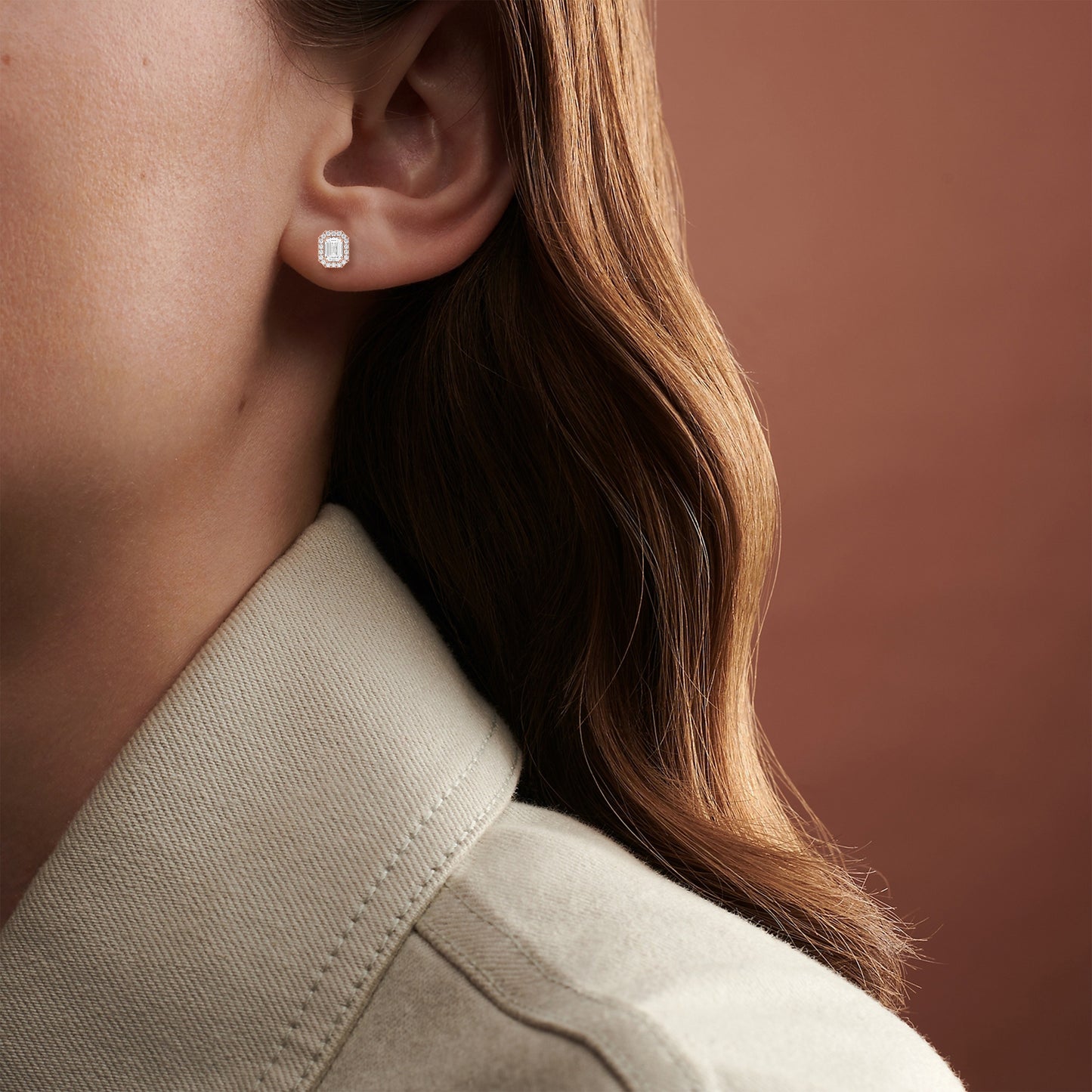 Emerald Halo Studs