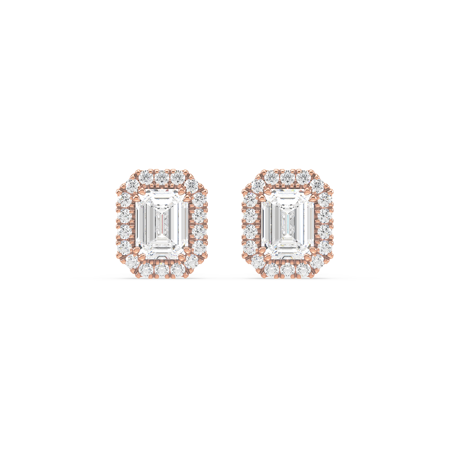 Emerald Halo Studs