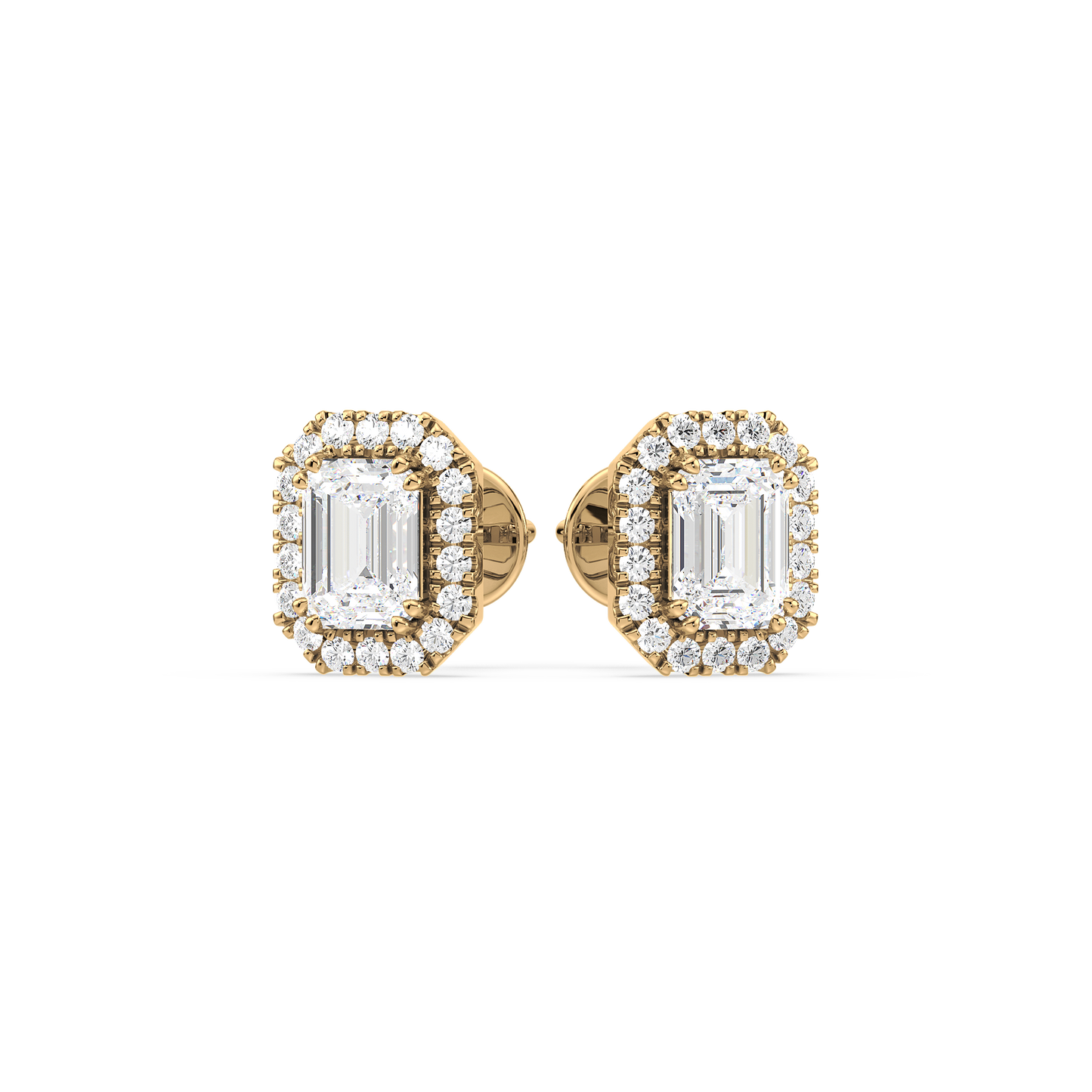Emerald Halo Studs