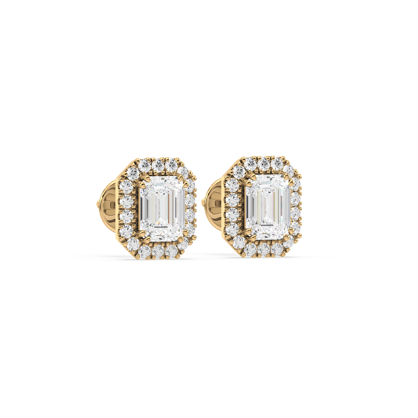 Emerald Halo Studs