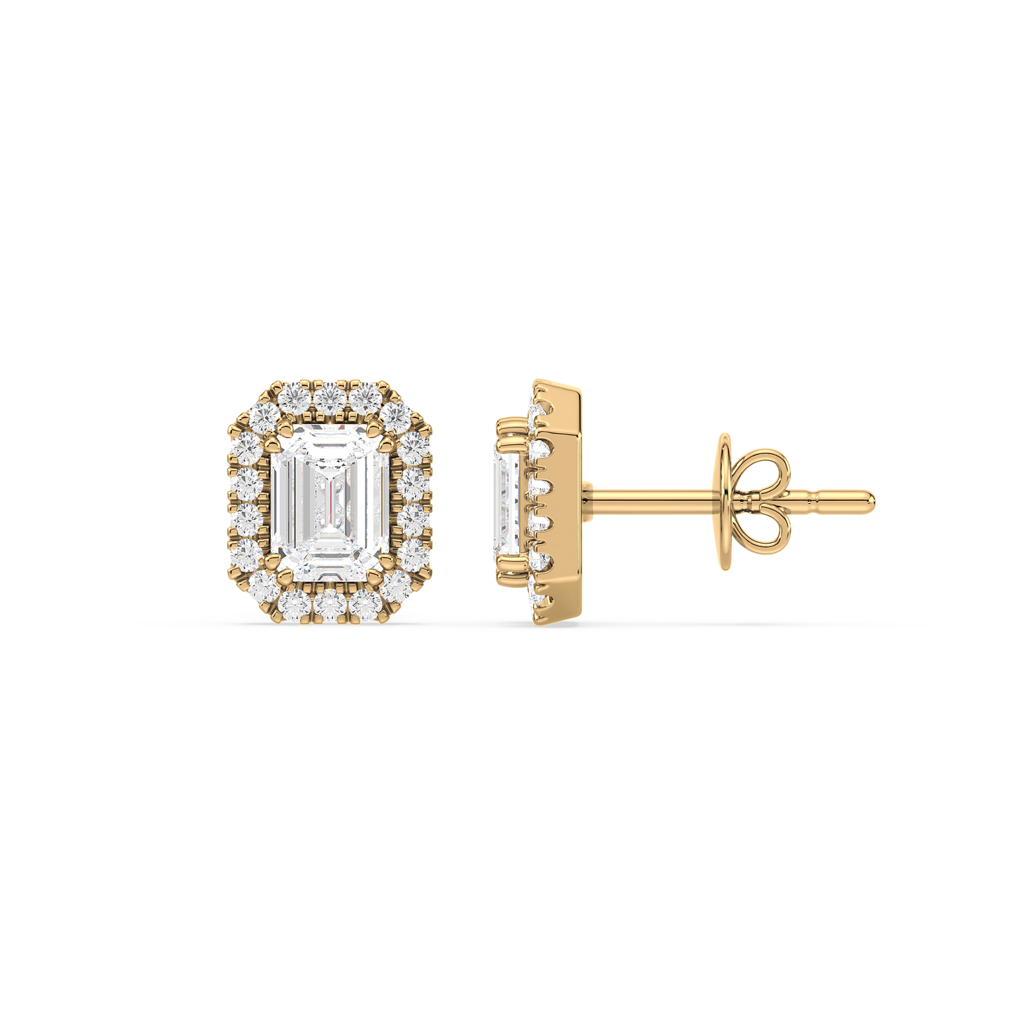 Emerald Halo Studs