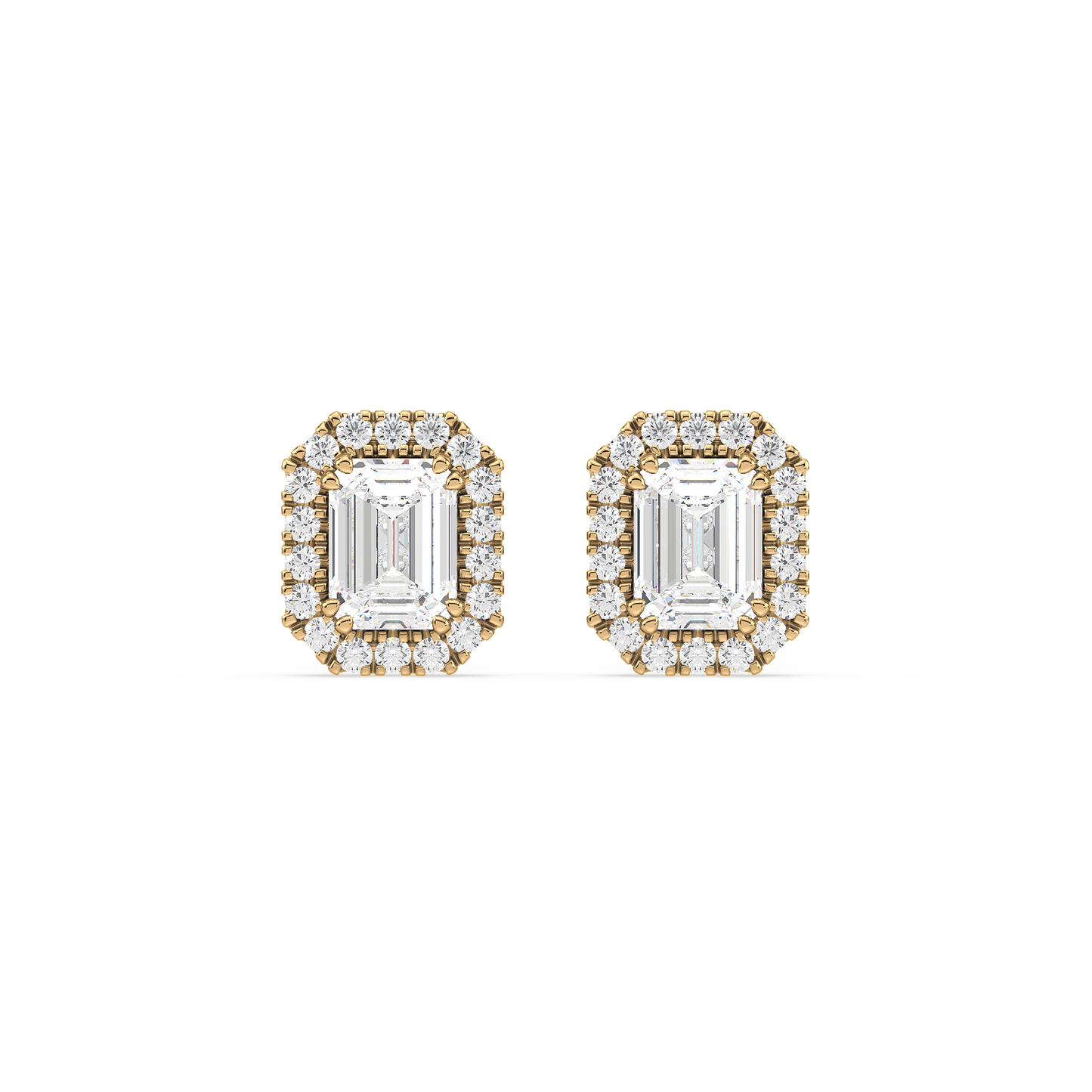 Emerald Halo Studs