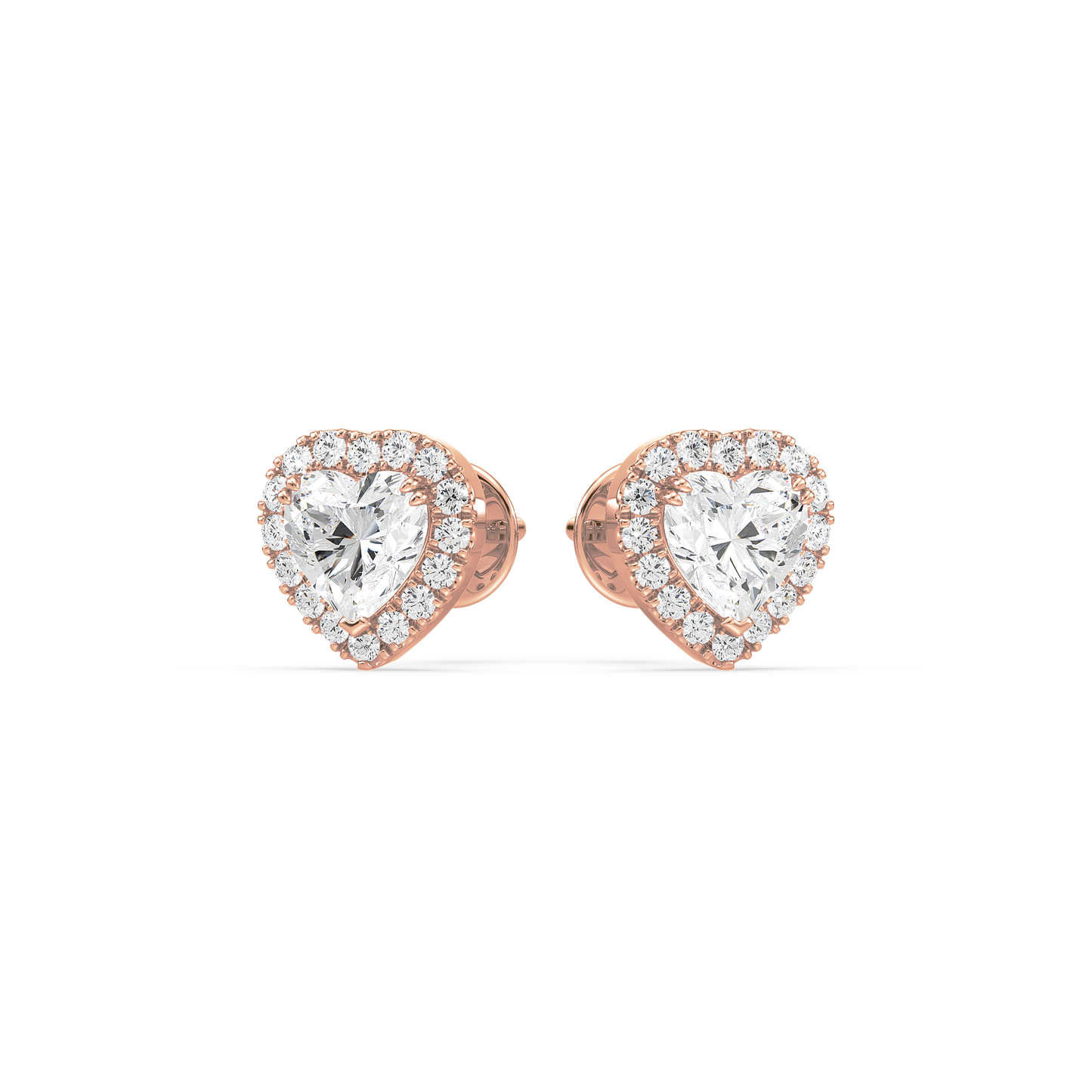 Heart Halo Studs