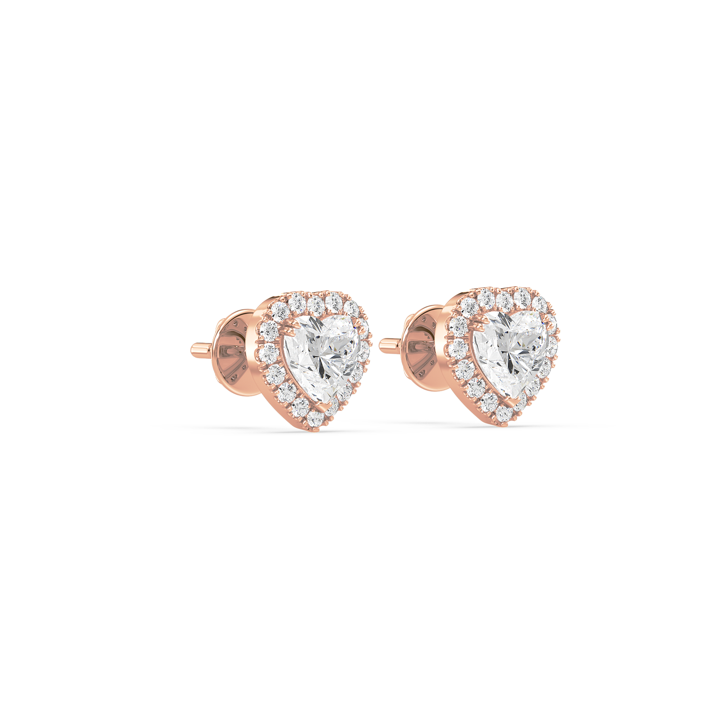 Heart Halo Studs