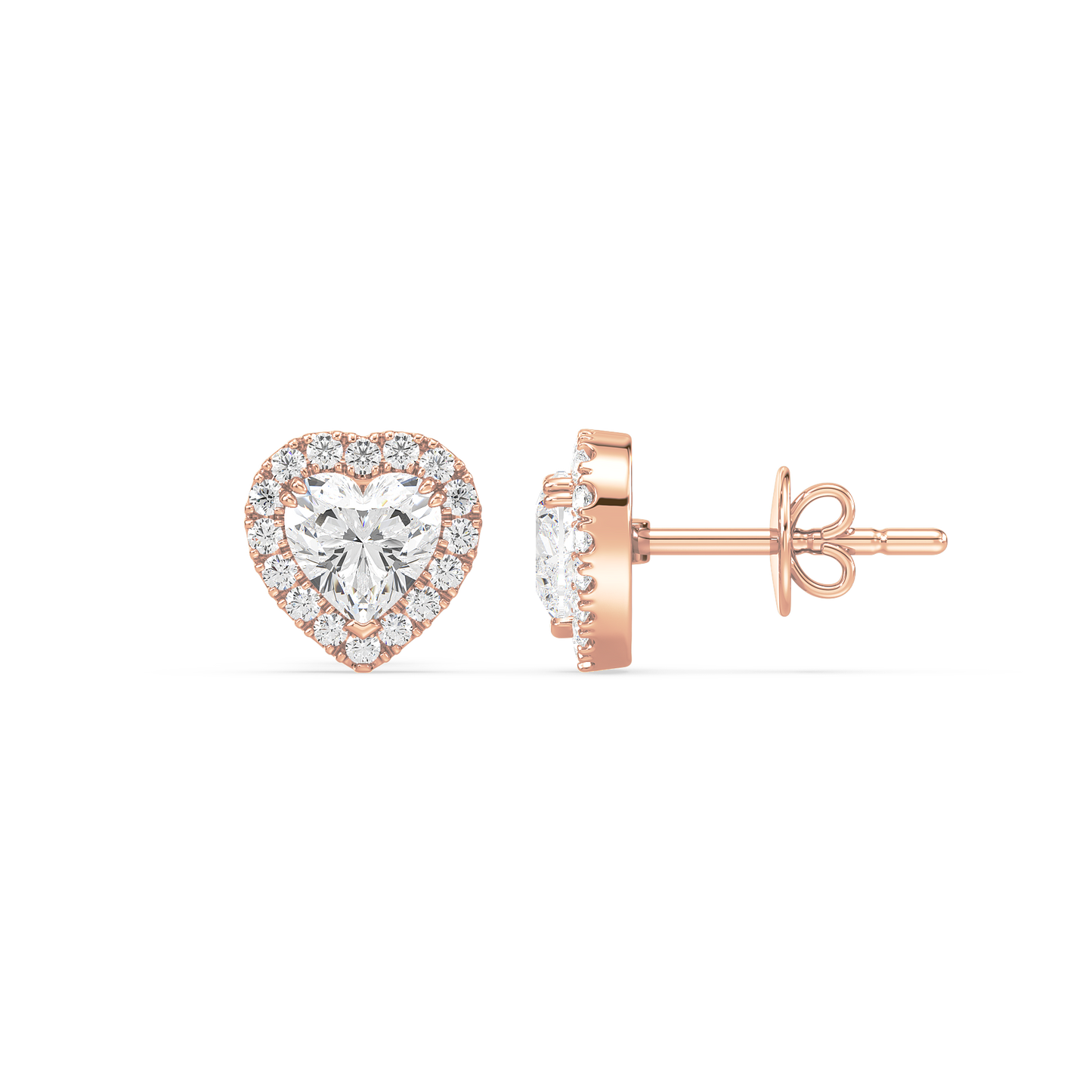 Heart Halo Studs