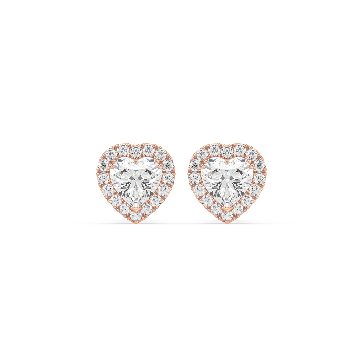 Heart Halo Studs