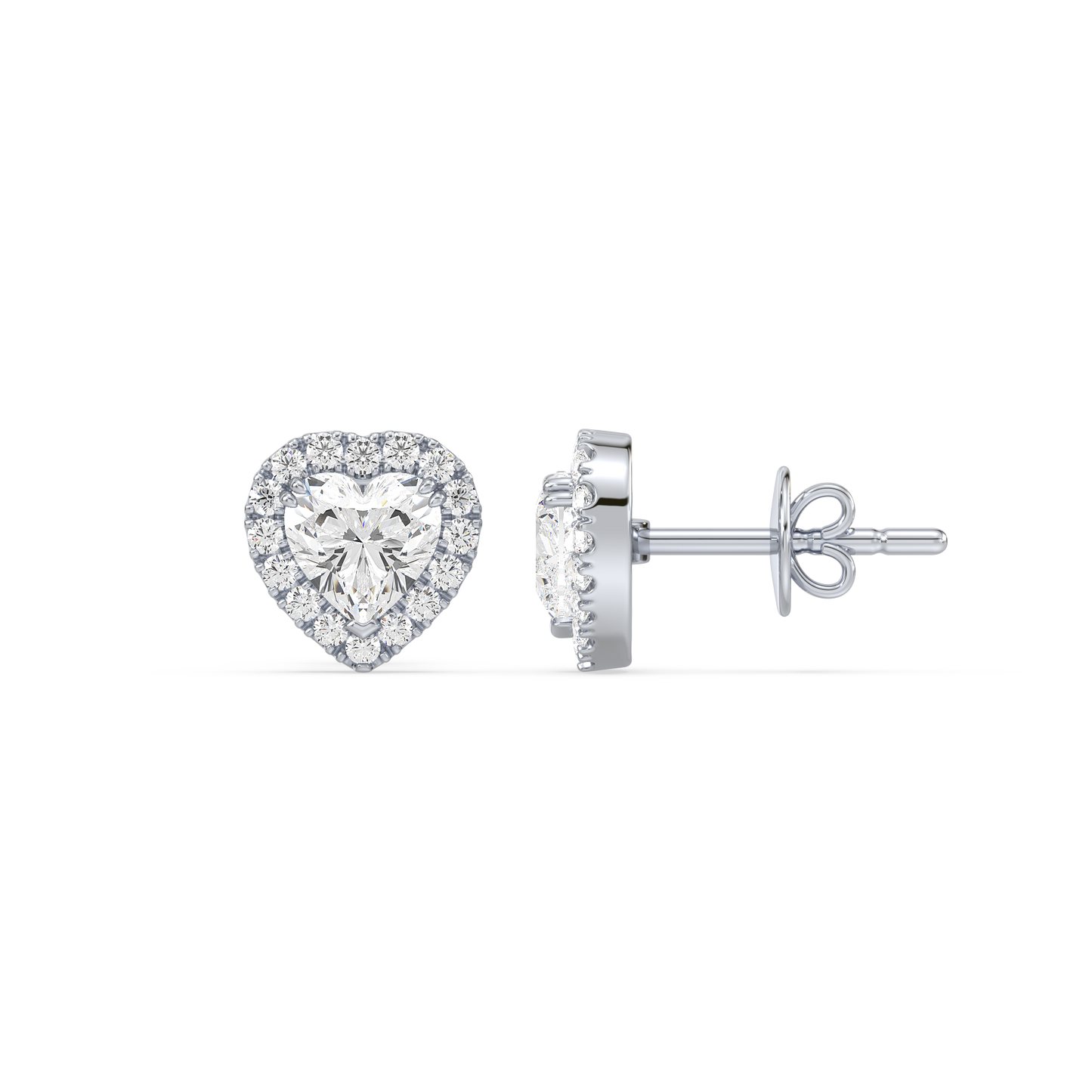 Heart Halo Studs