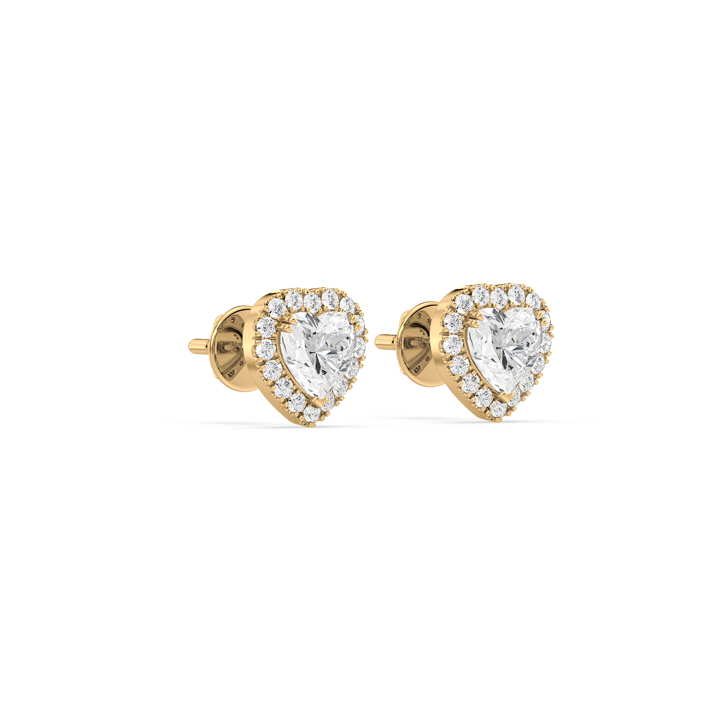 Heart Halo Studs