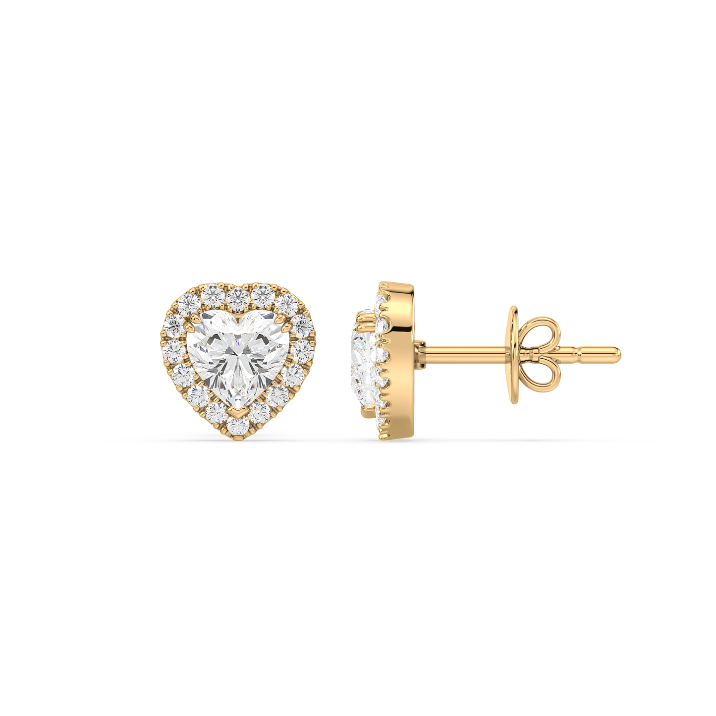 Heart Halo Studs