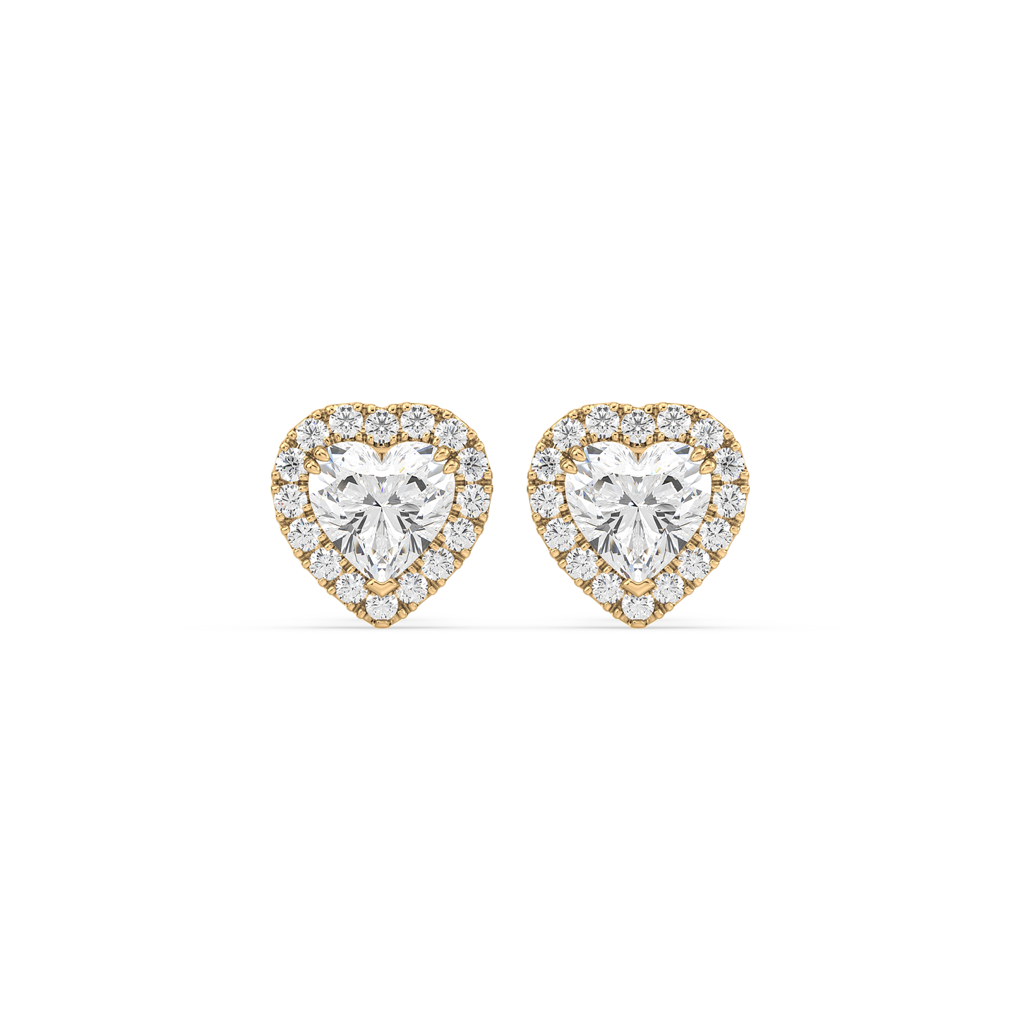 Heart Halo Studs