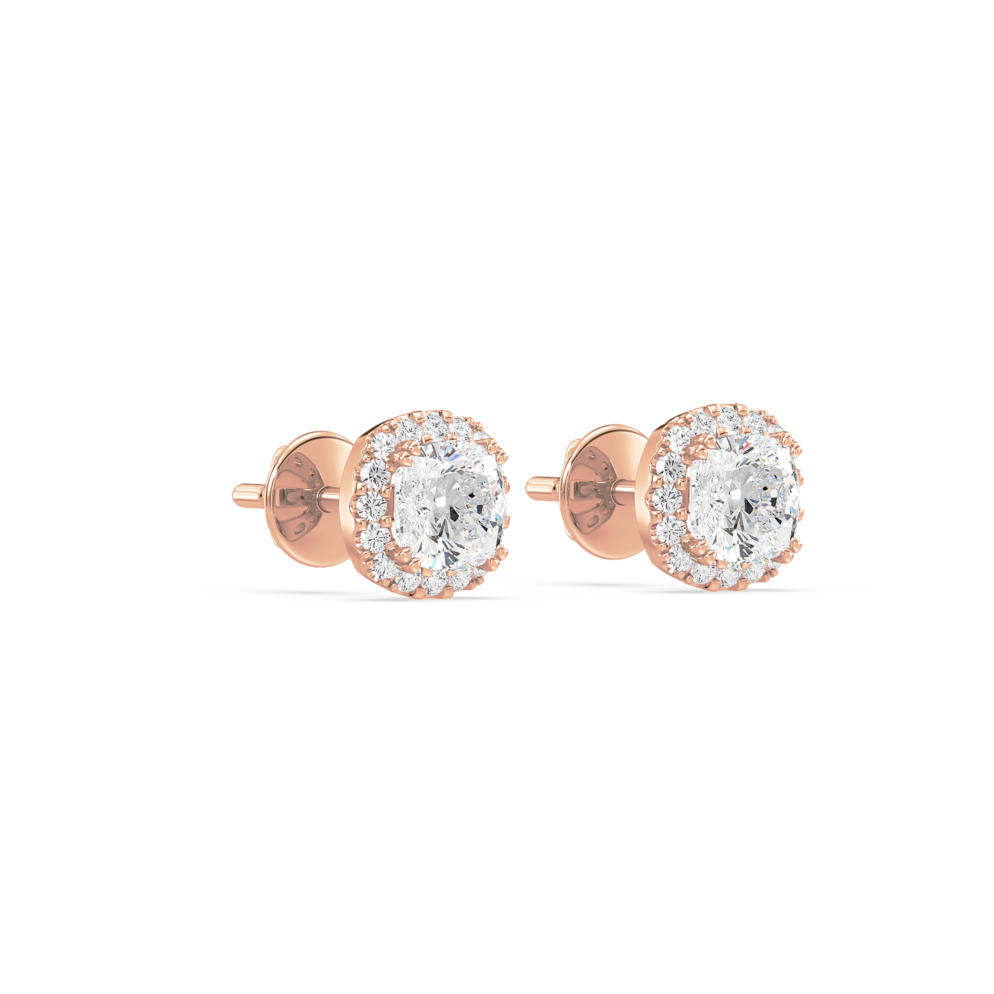 Cushion Halo Studs