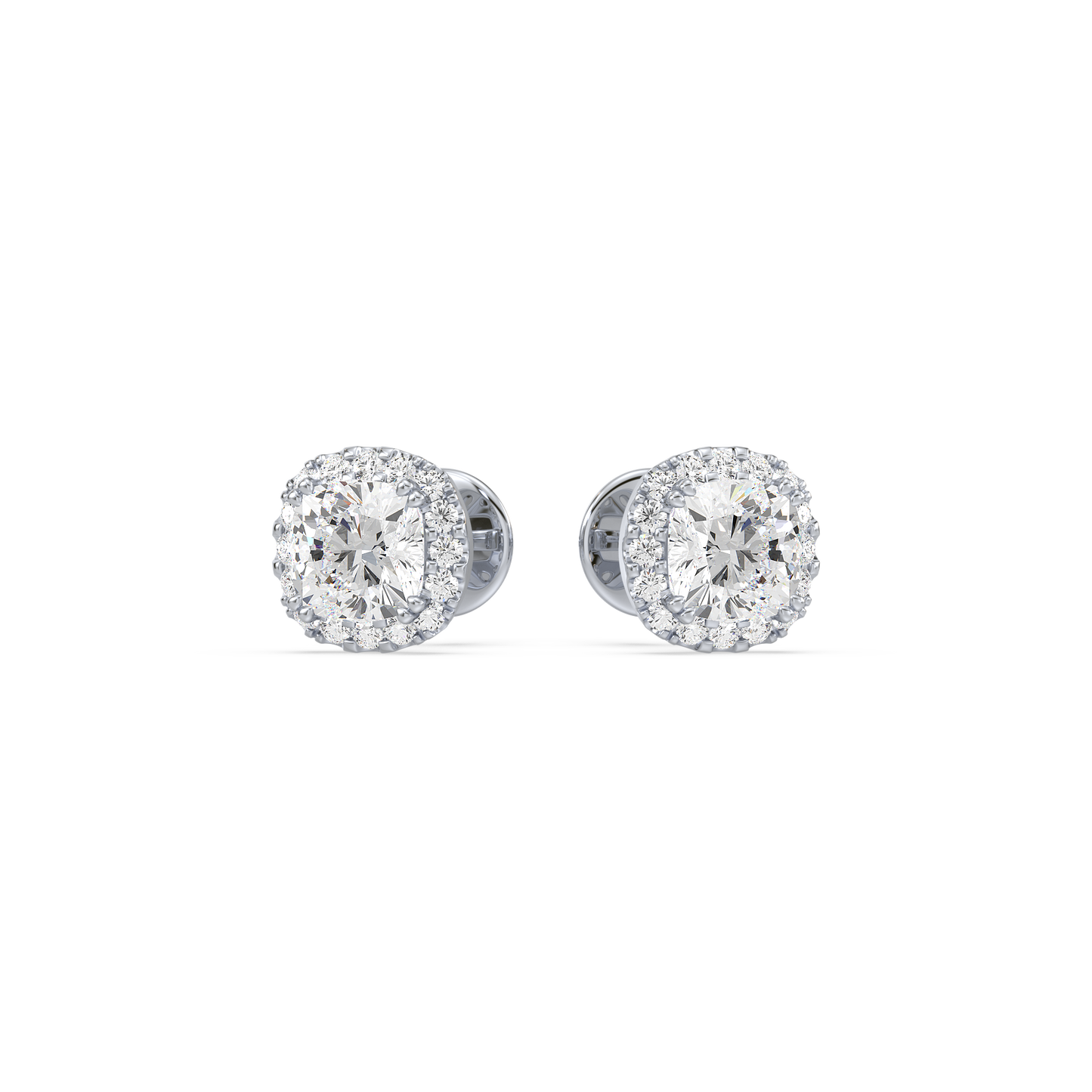 Cushion Halo Studs