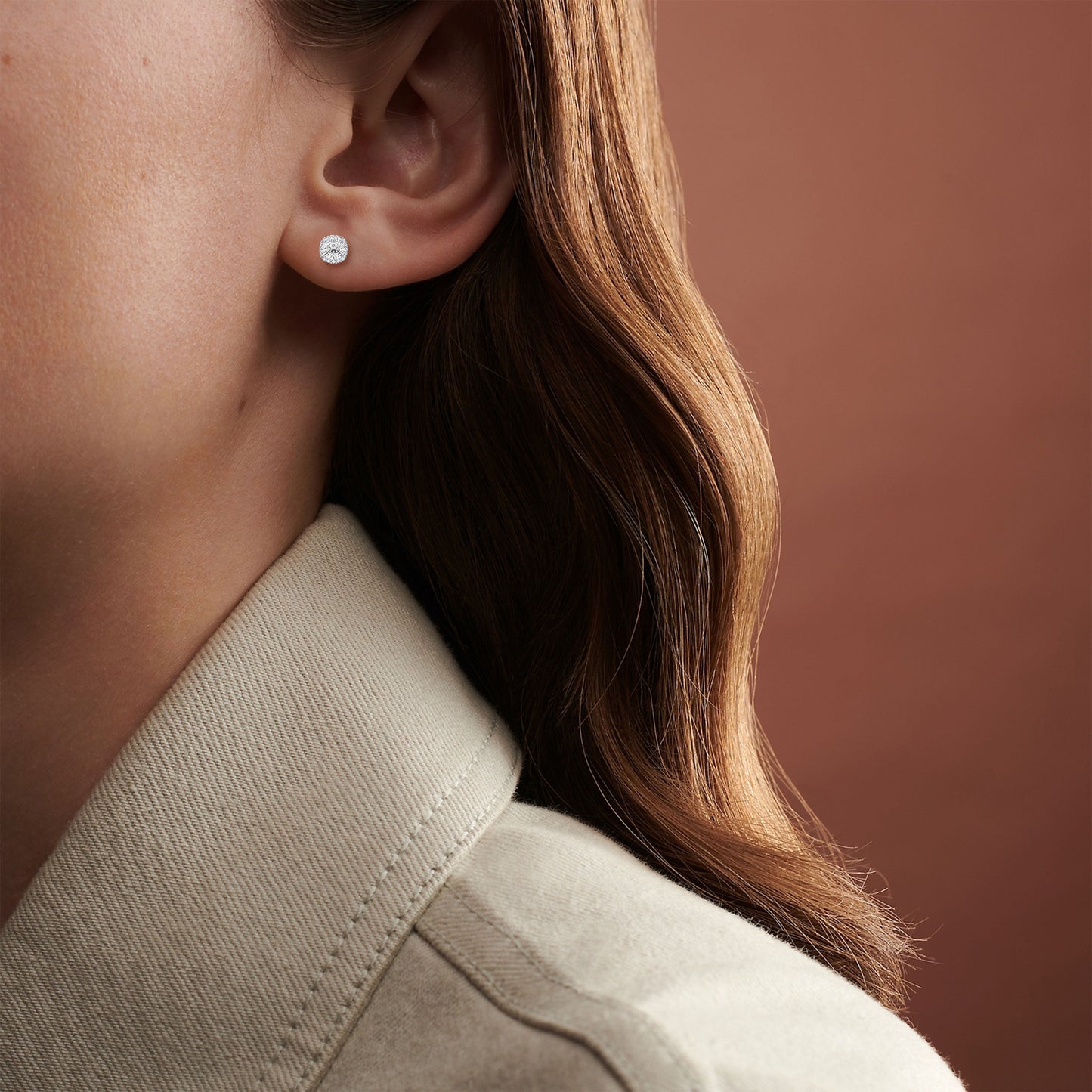 Cushion Halo Studs