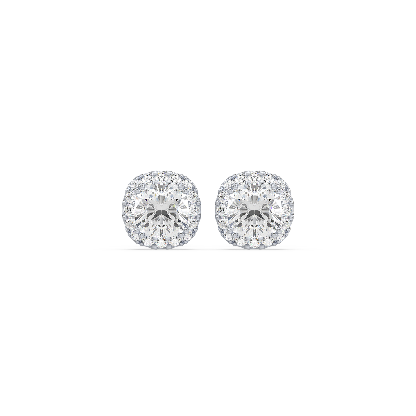 Cushion Halo Studs