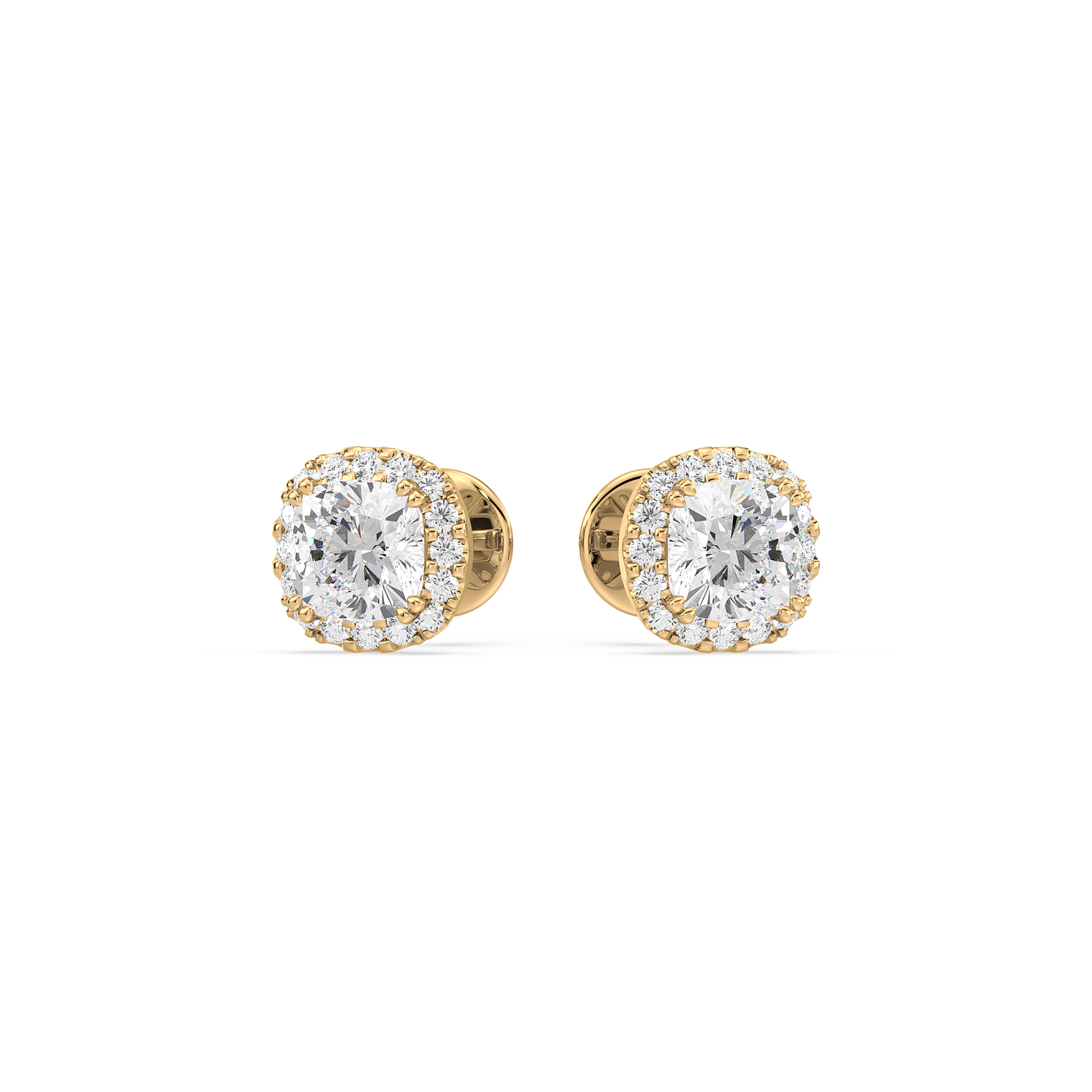 Cushion Halo Studs