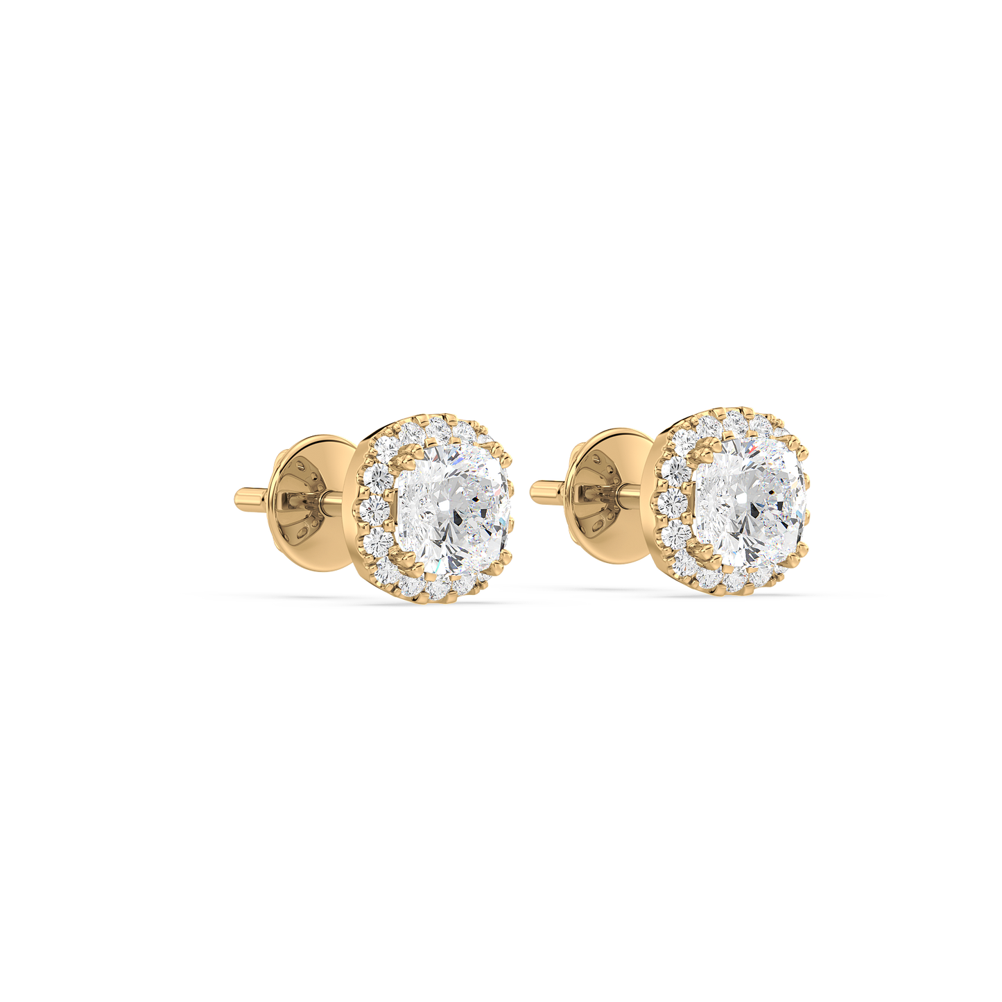 Cushion Halo Studs