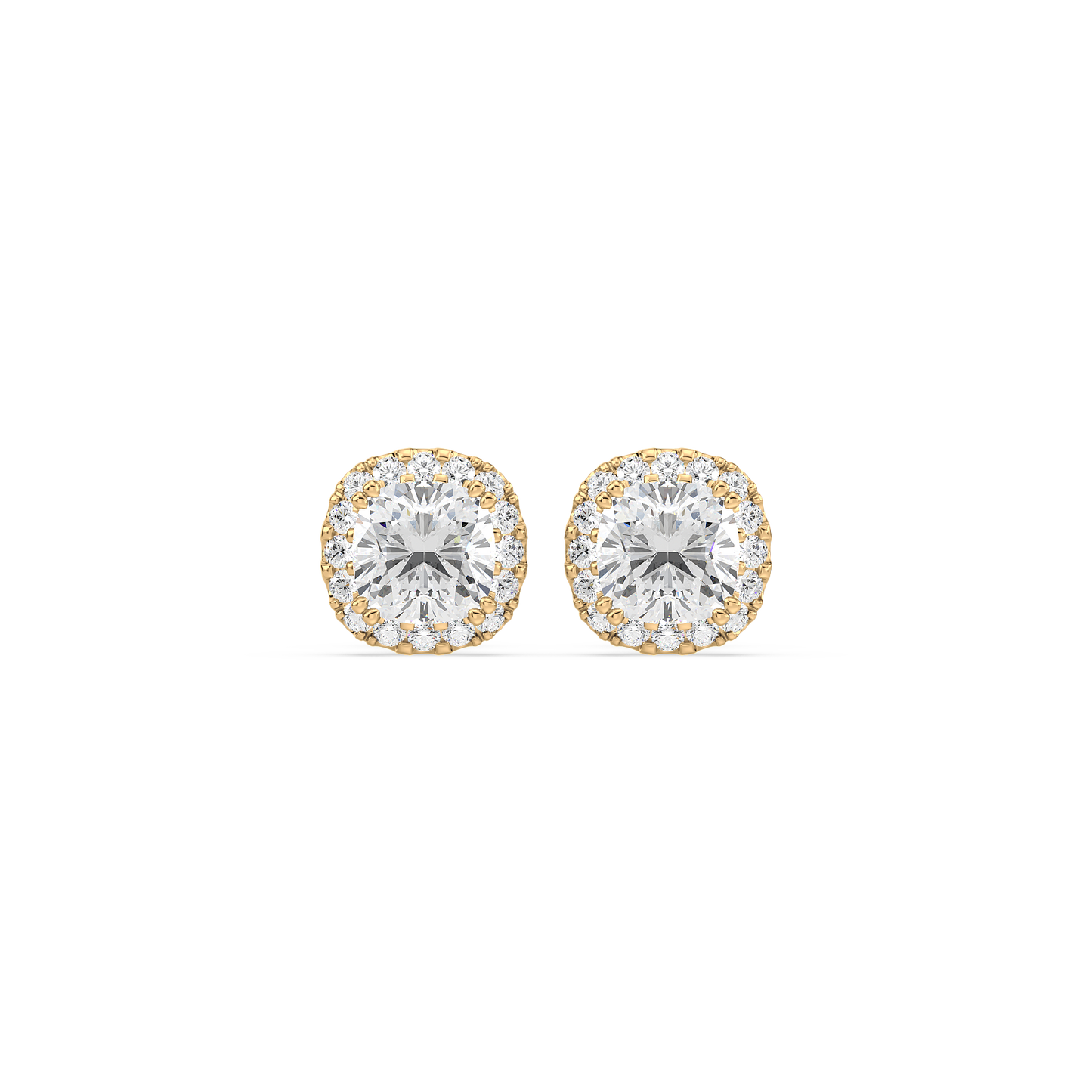 Cushion Halo Studs