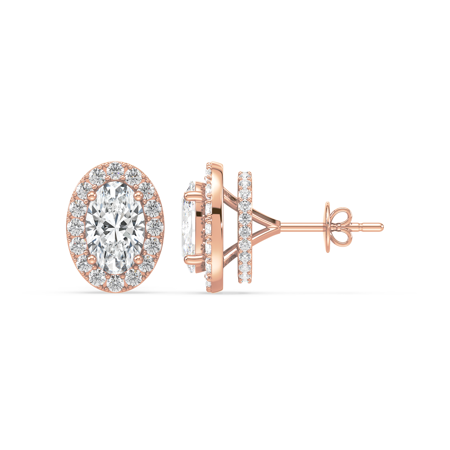 Oval Solitaire Studs