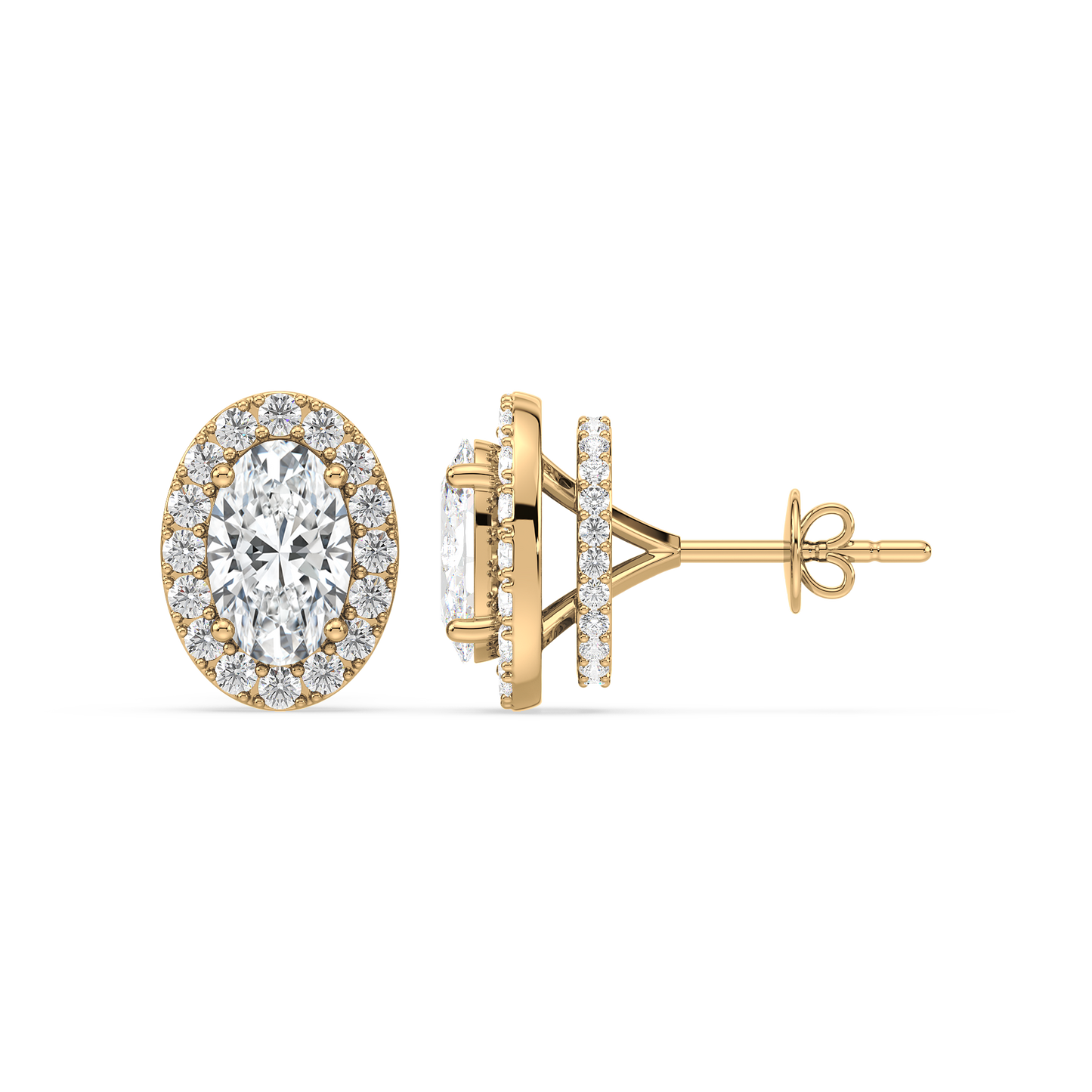 Oval Solitaire Studs
