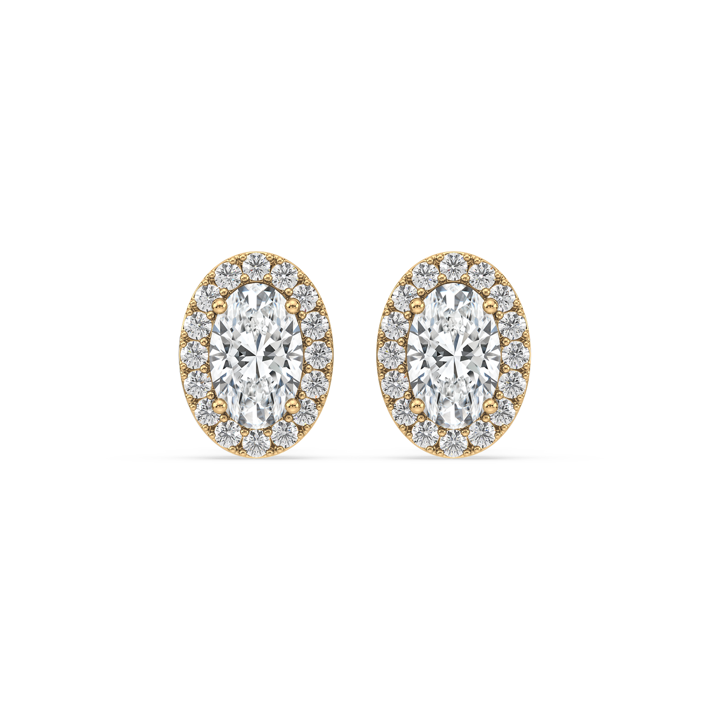 Oval Solitaire Studs