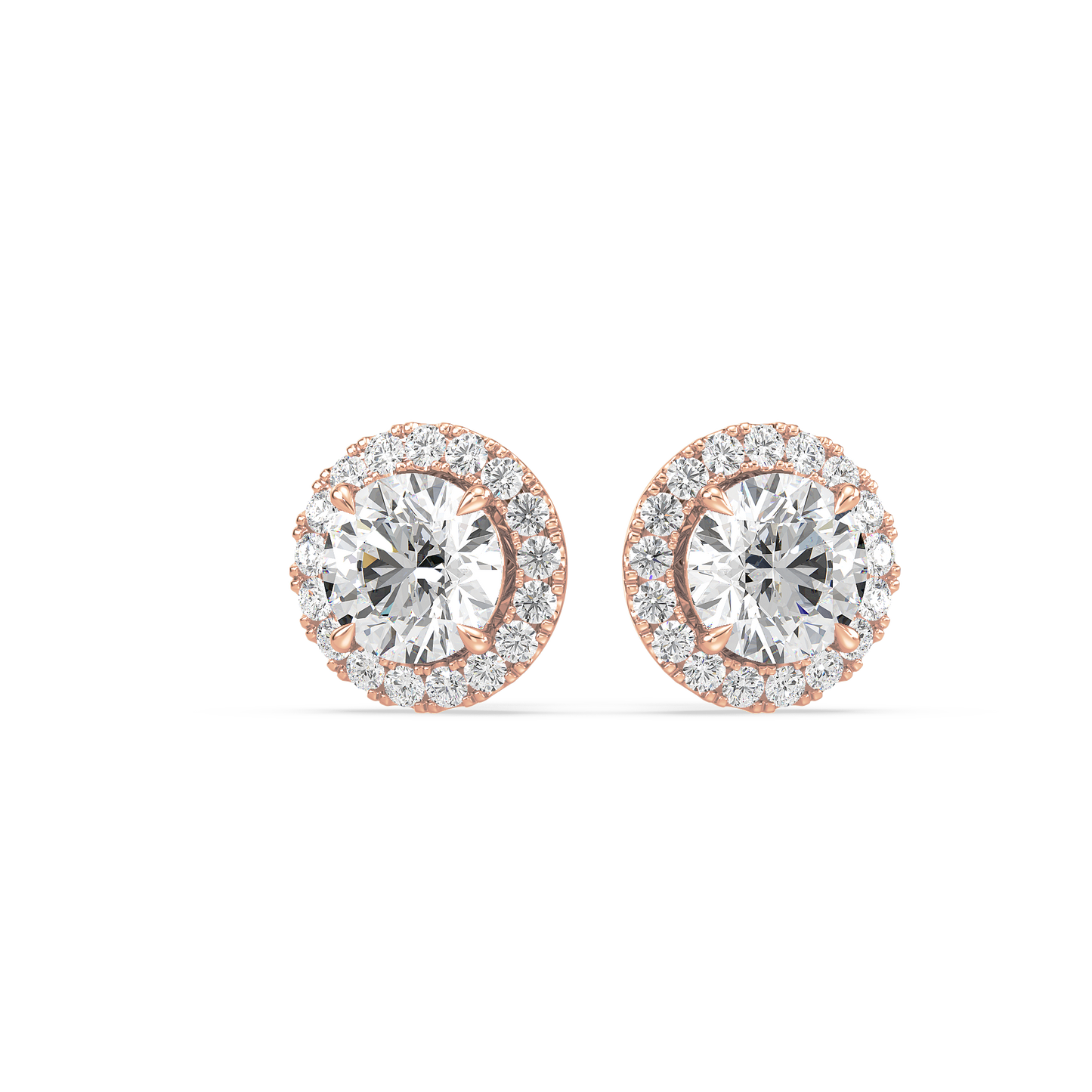 Solitaire Halo Studs