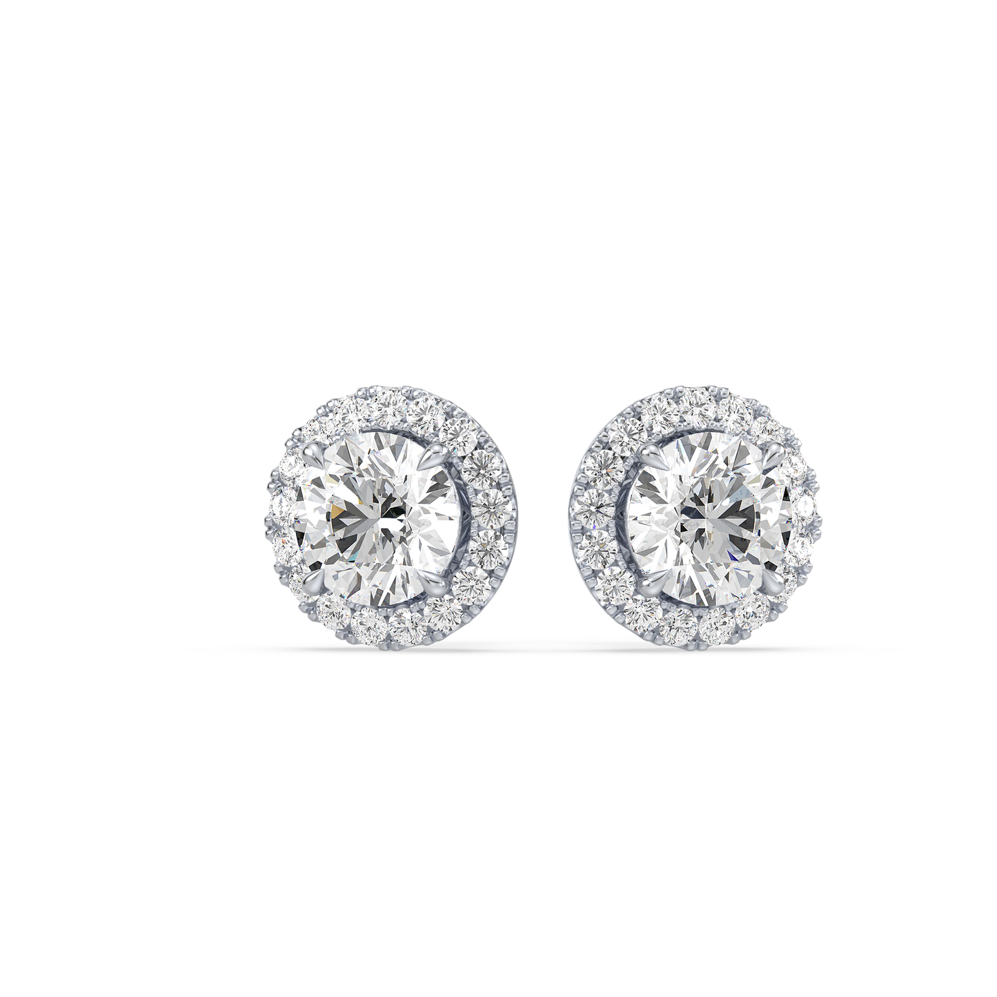 Solitaire Halo Studs