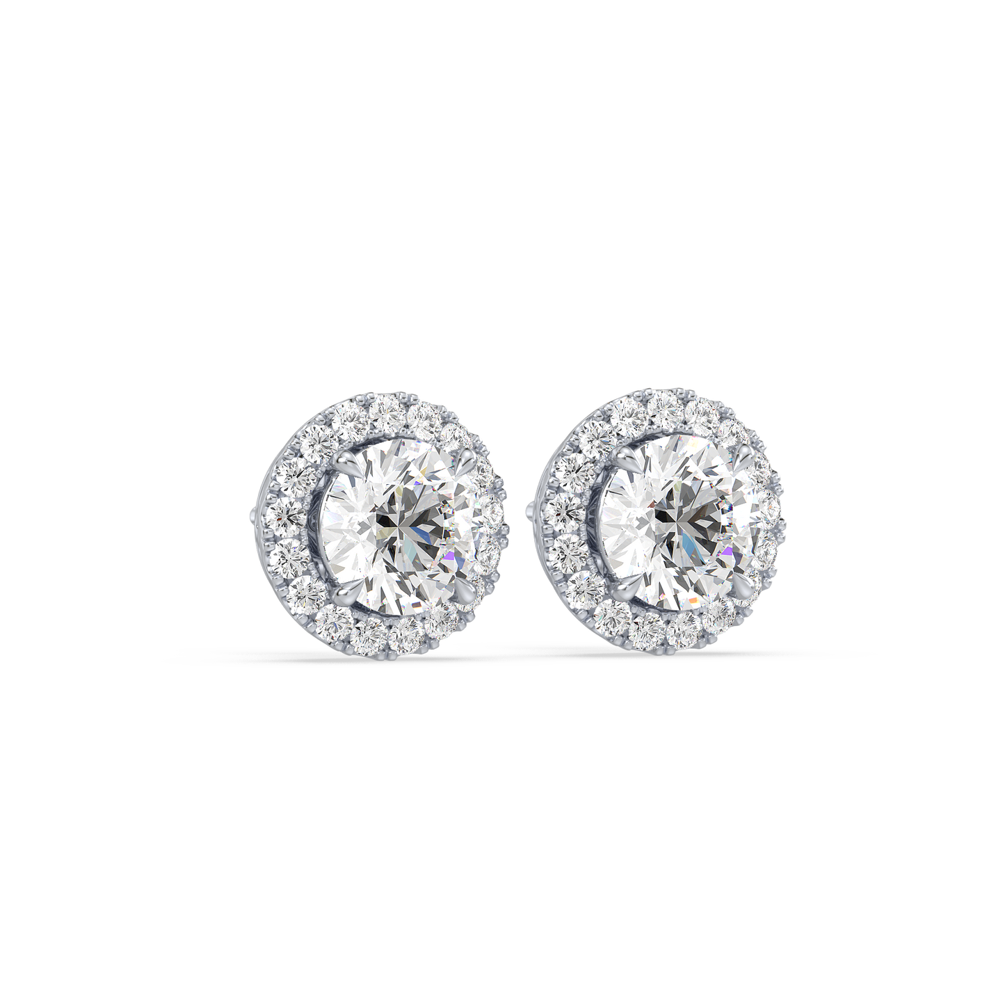 Solitaire Halo Studs