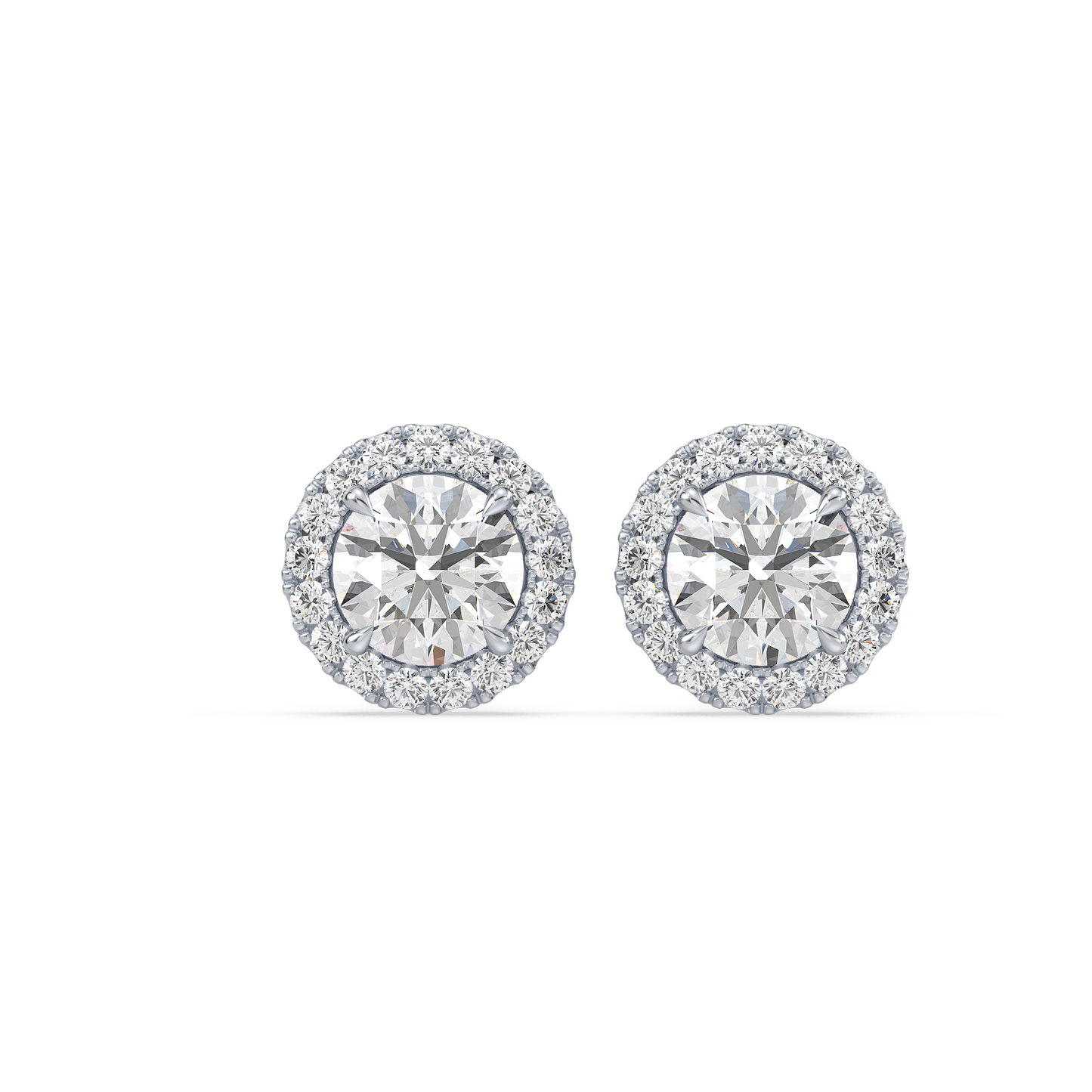 Solitaire Halo Studs
