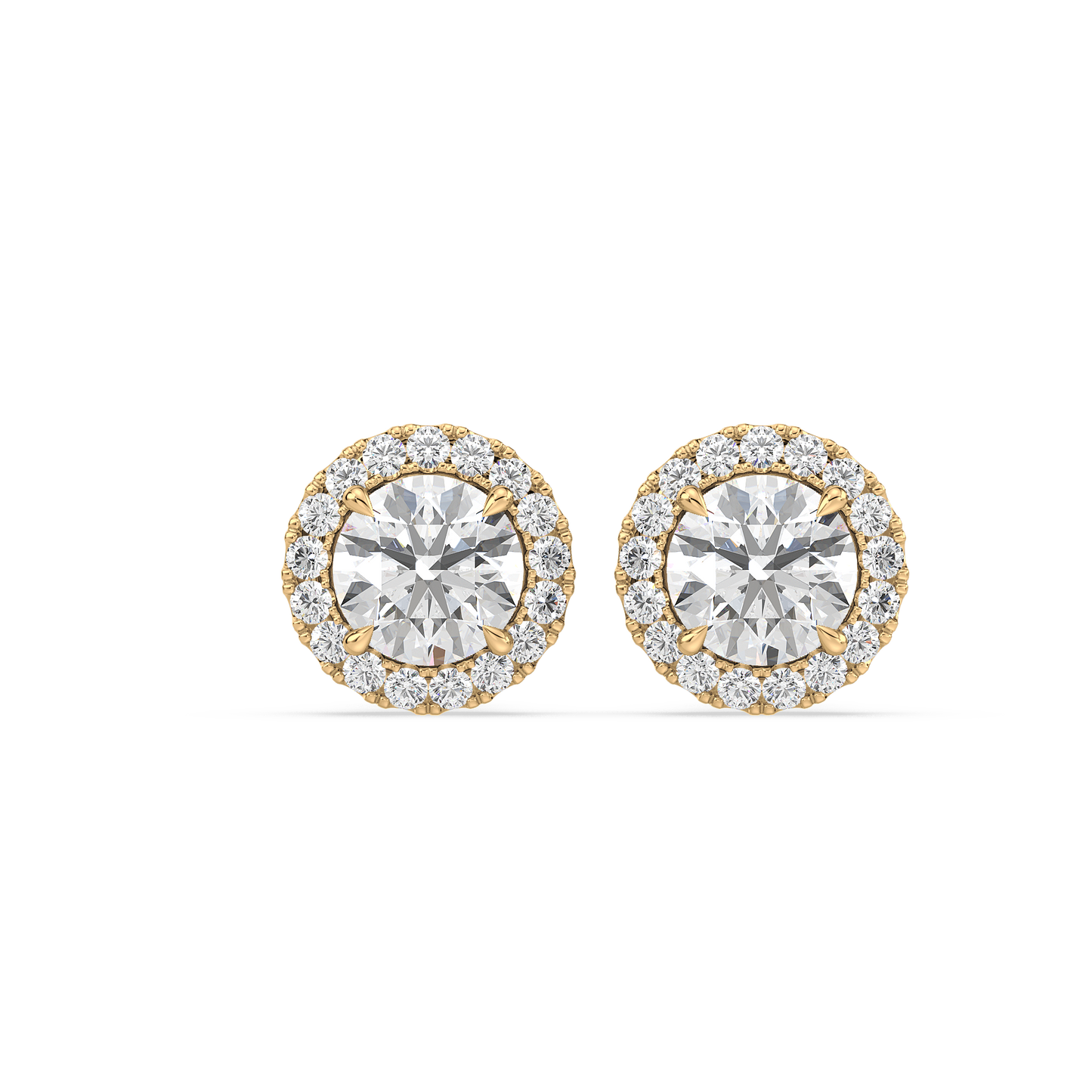 Solitaire Halo Studs