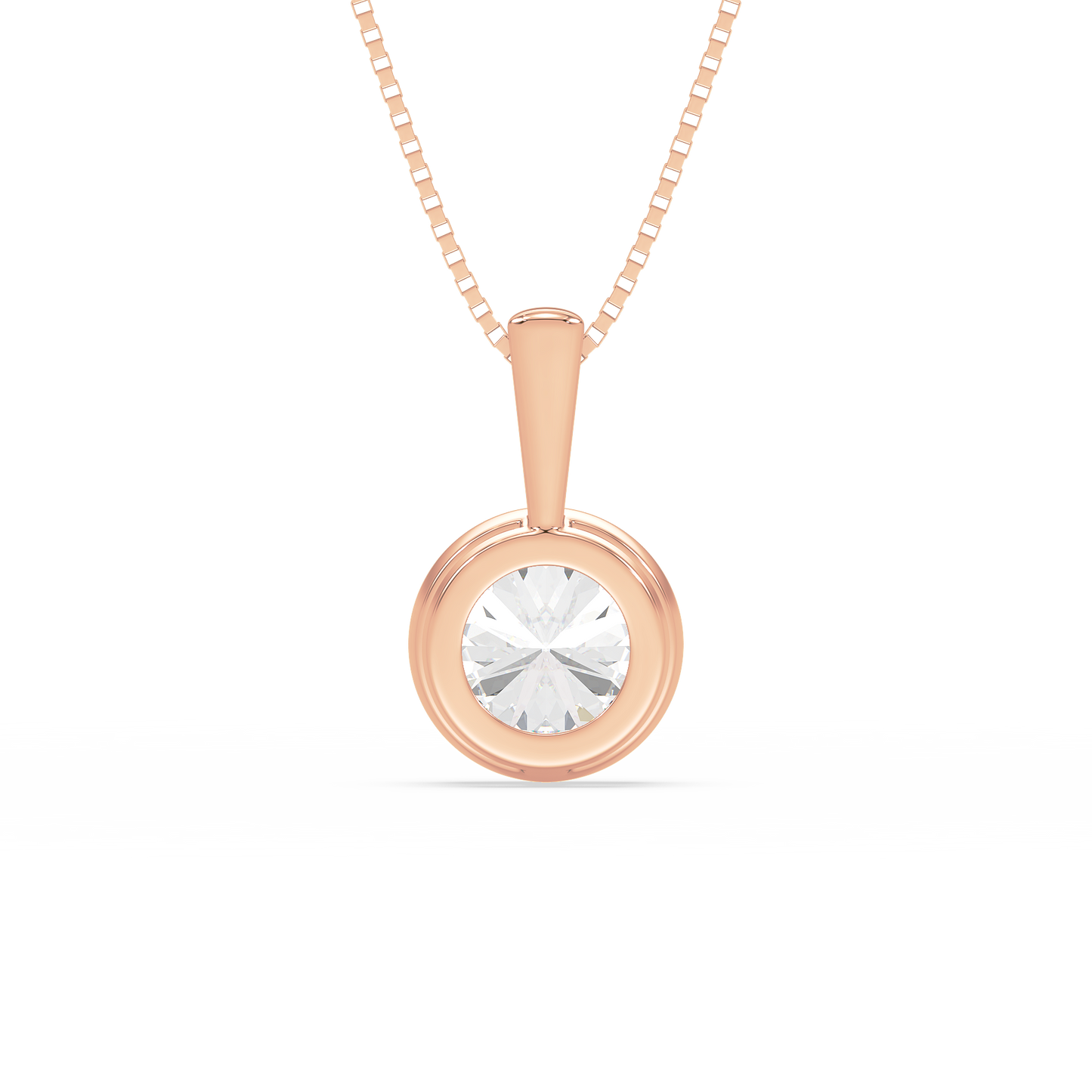 1 CT Round Bezel Pendant