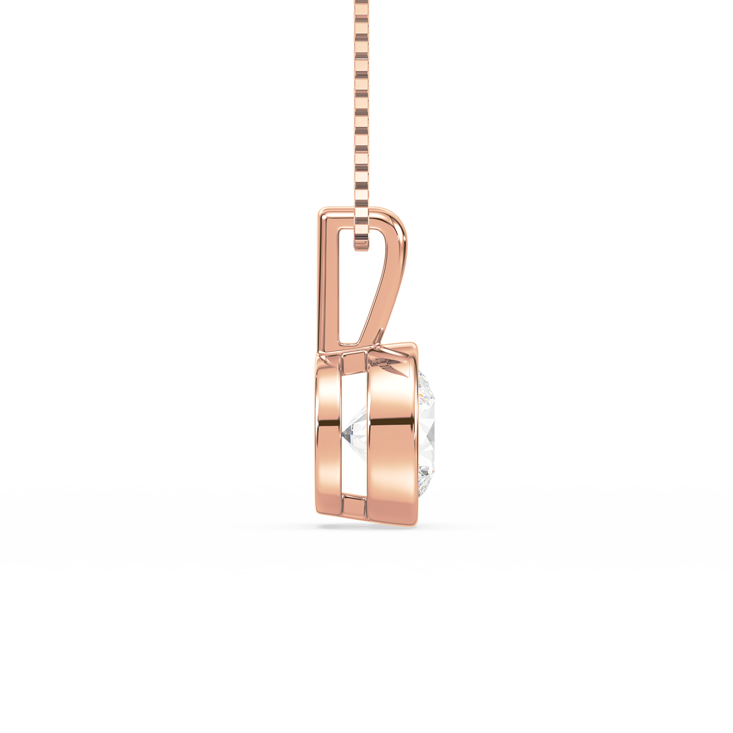1 CT Round Bezel Pendant