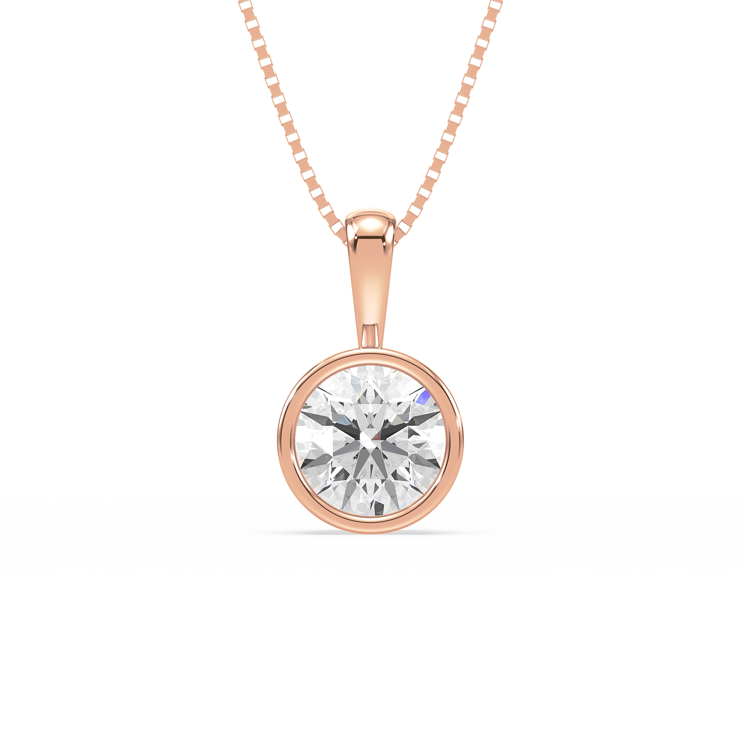 1 CT Round Bezel Pendant