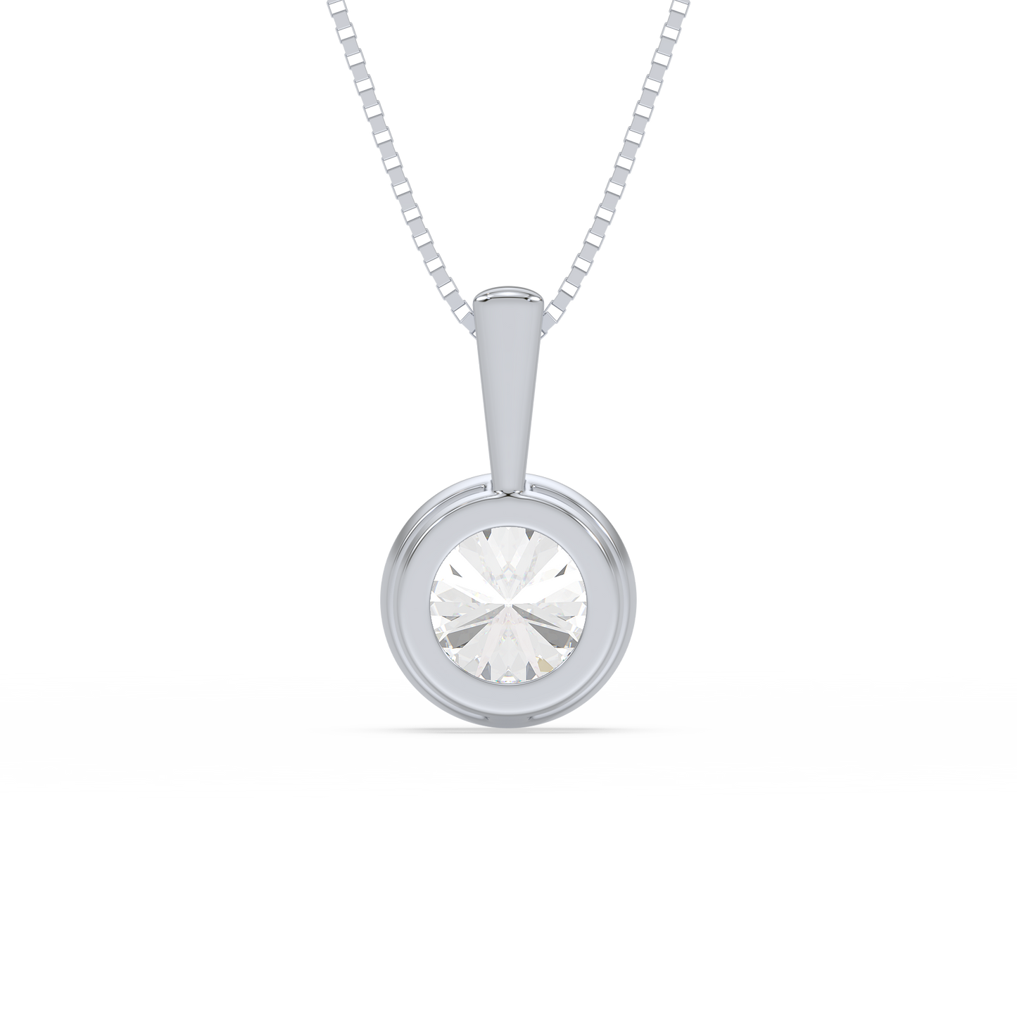 1 CT Round Bezel Pendant