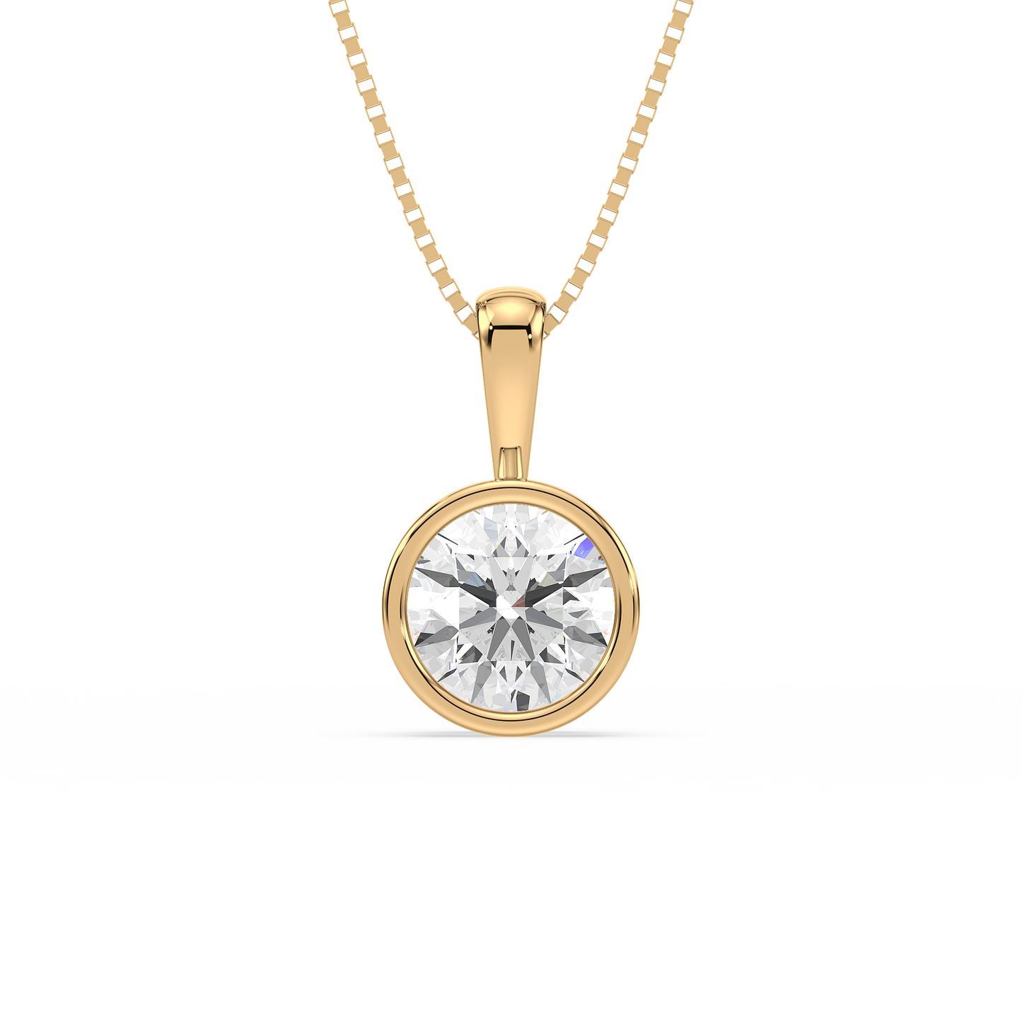 1 CT Round Bezel Pendant
