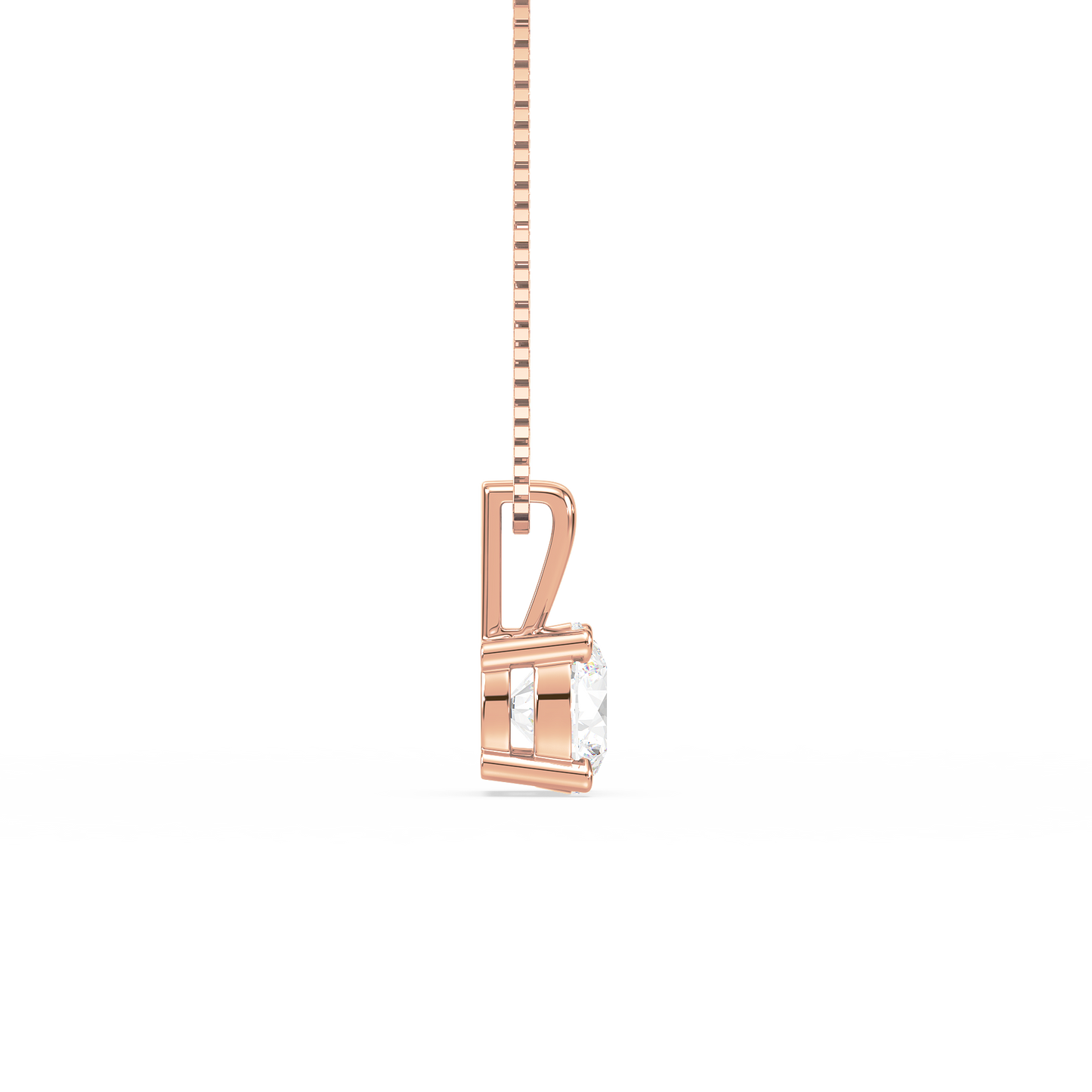 Classic Solitaire Drop Pendant