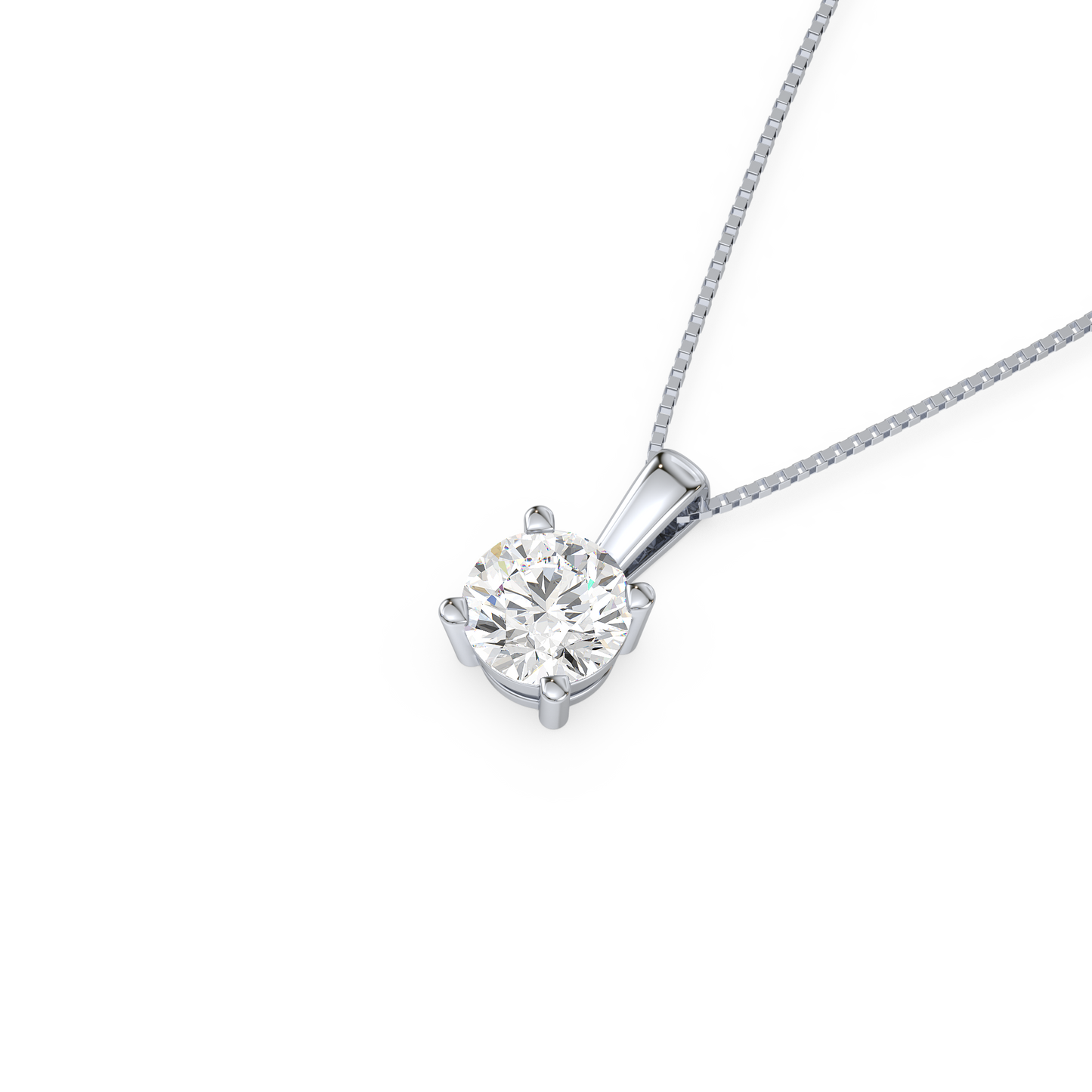 Classic Solitaire Drop Pendant