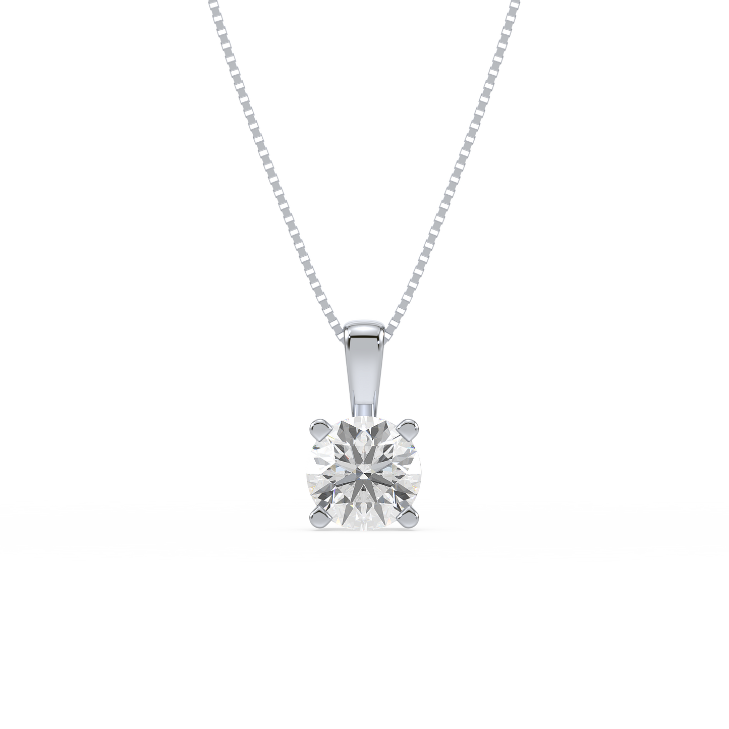 Classic Solitaire Drop Pendant