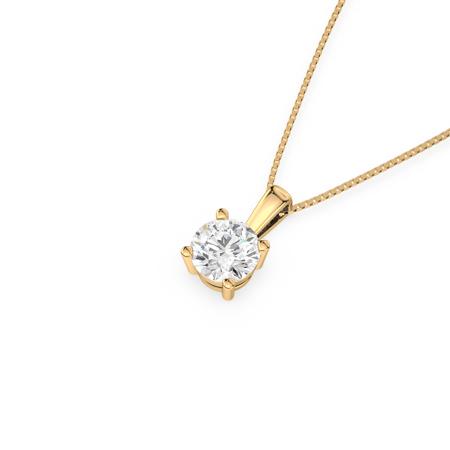 Classic Solitaire Drop Pendant