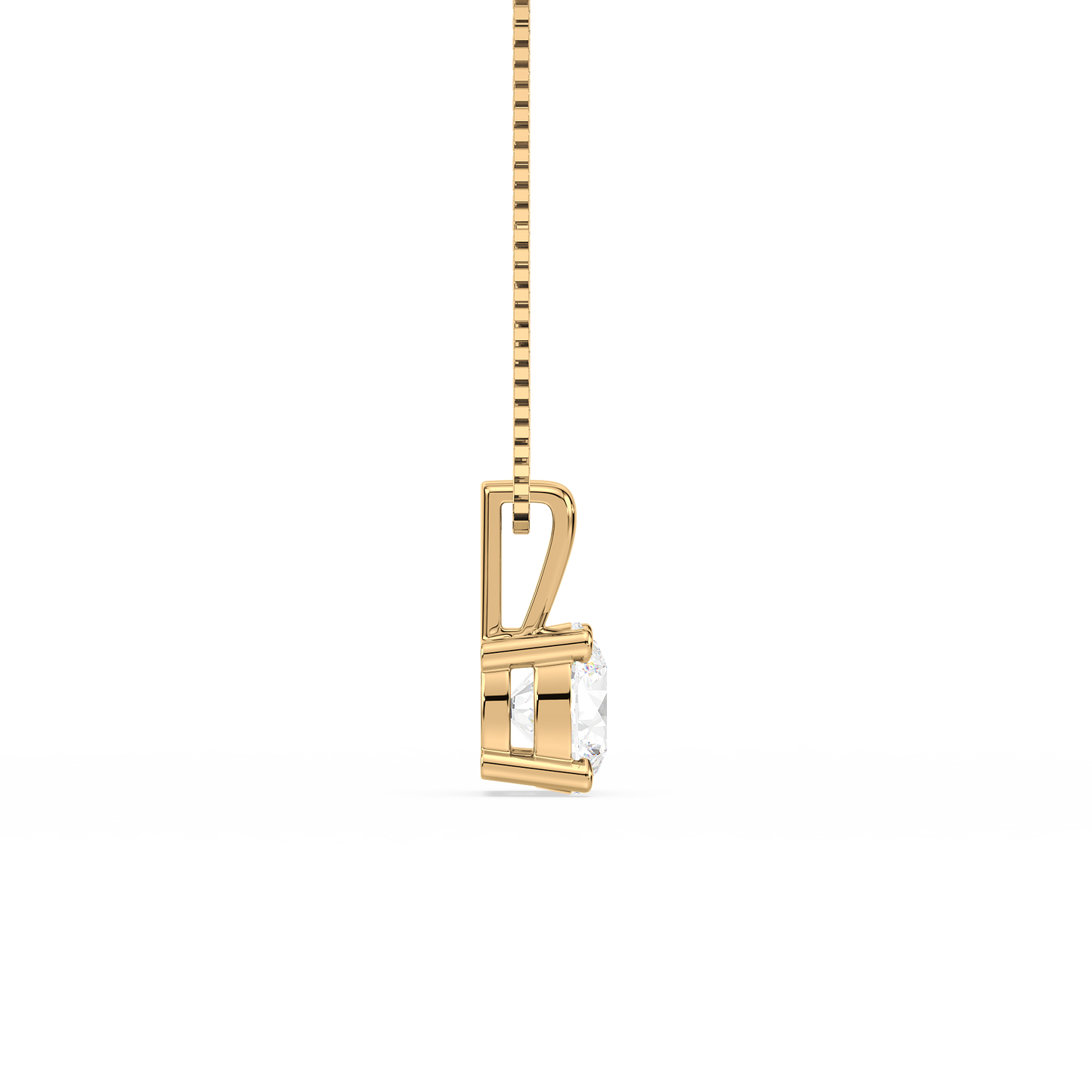 Classic Solitaire Drop Pendant