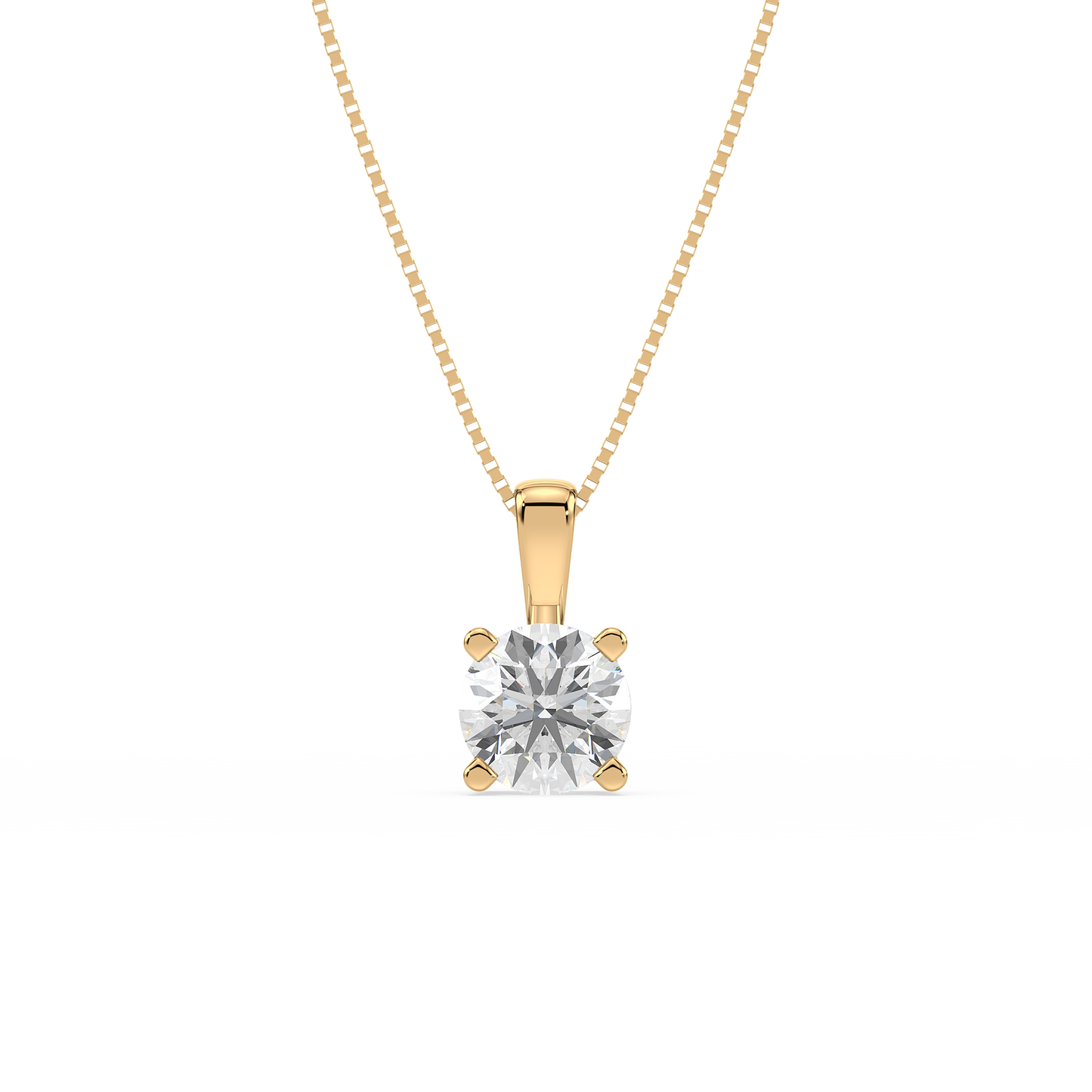 Classic Solitaire Drop Pendant