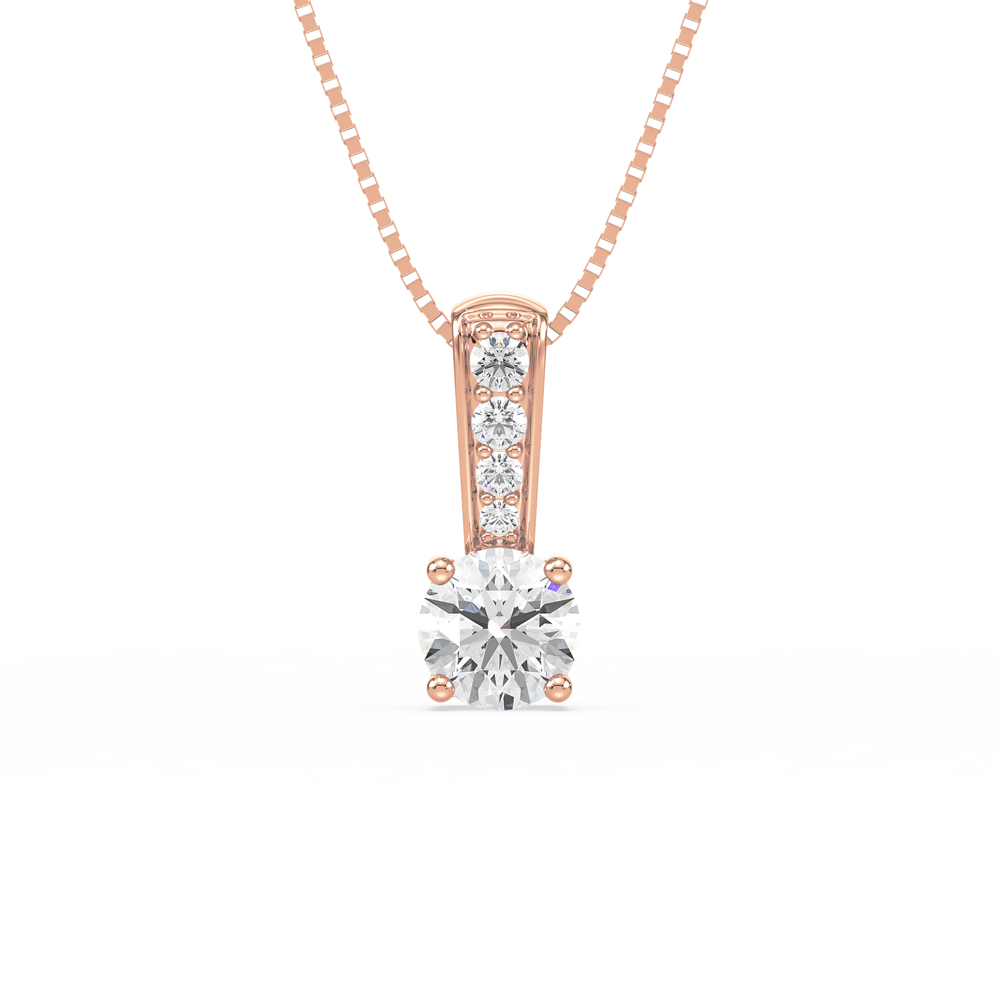 Pavé Bail Solitaire Pendant