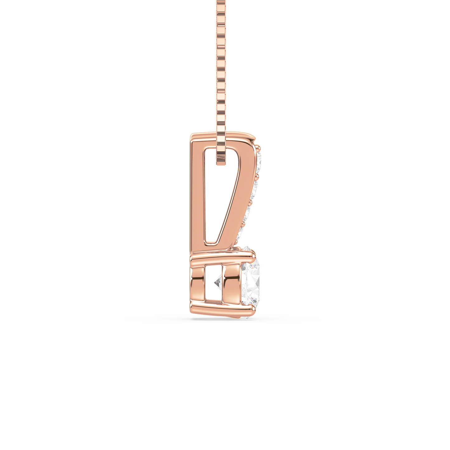 Pavé Bail Solitaire Pendant