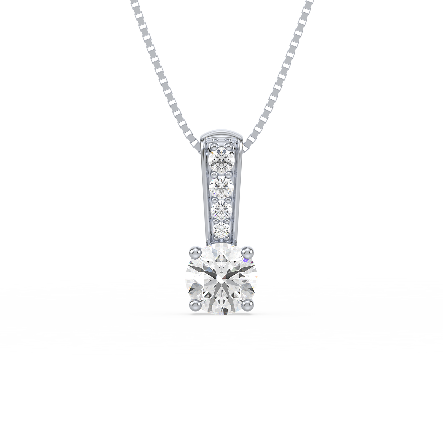 Pavé Bail Solitaire Pendant