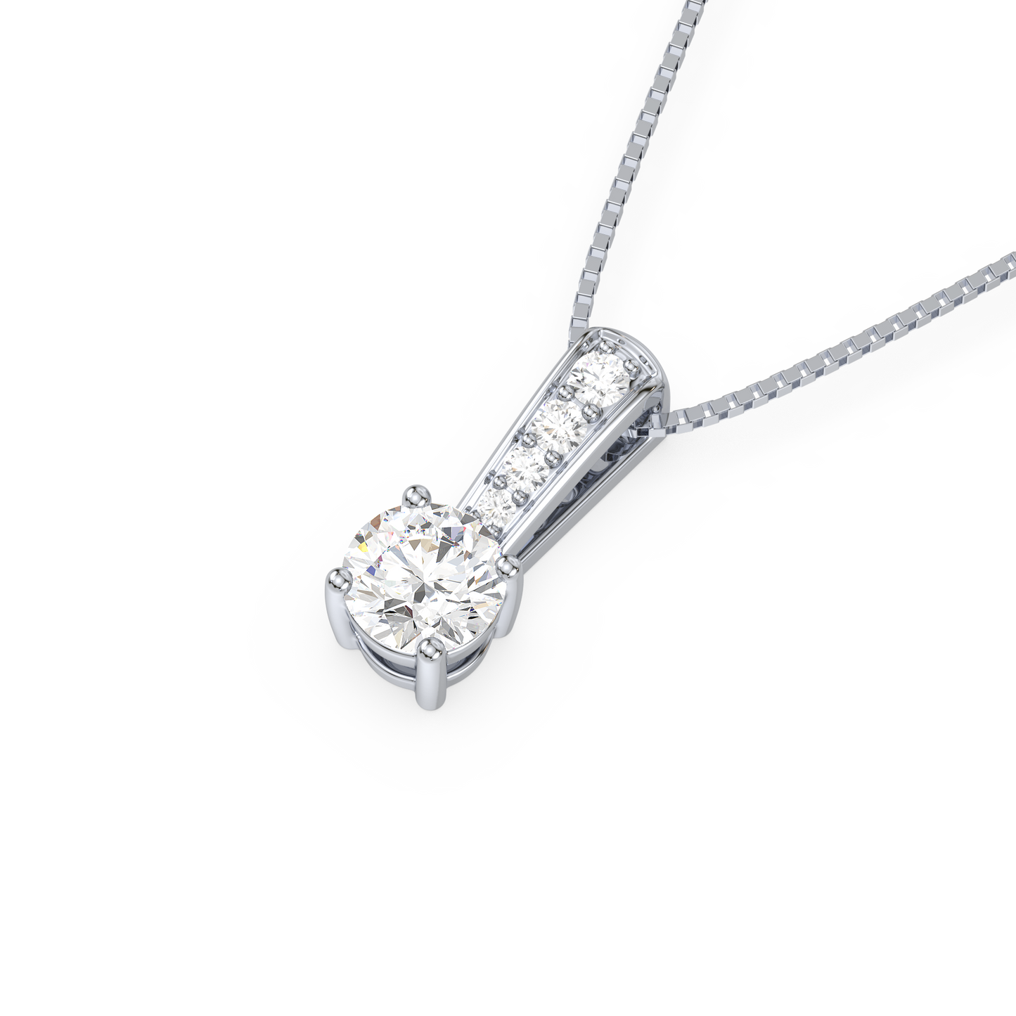 Pavé Bail Solitaire Pendant