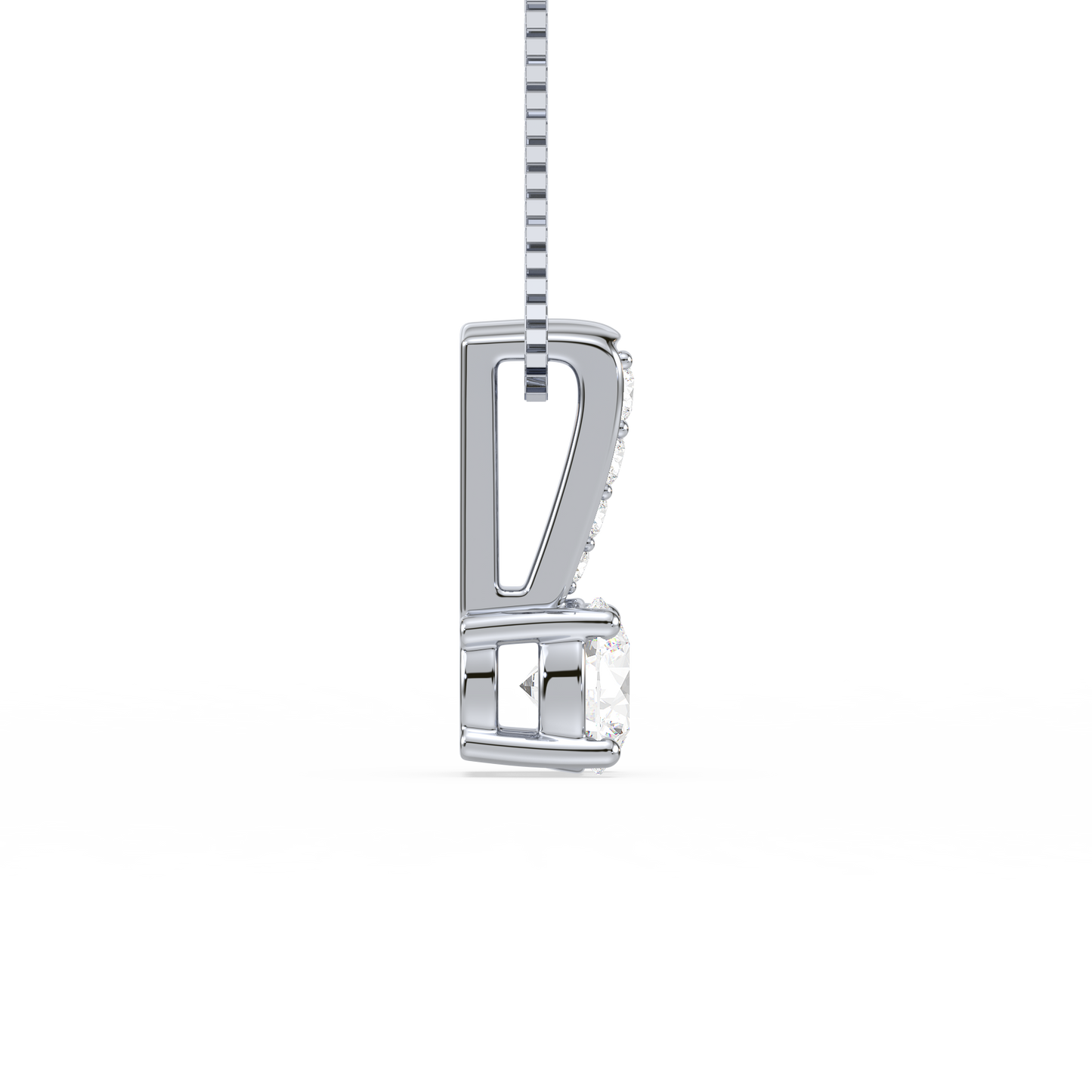 Pavé Bail Solitaire Pendant