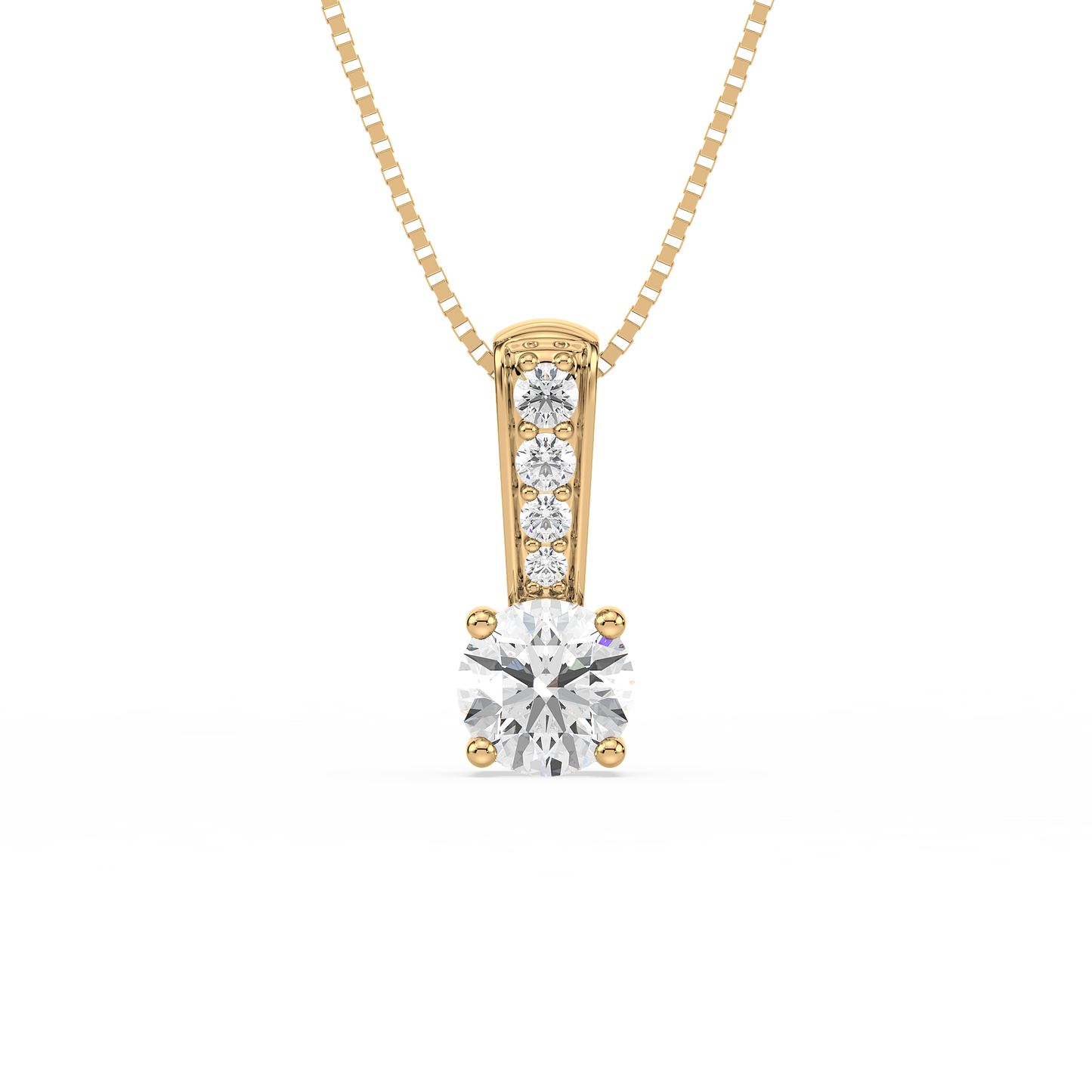 Pavé Bail Solitaire Pendant