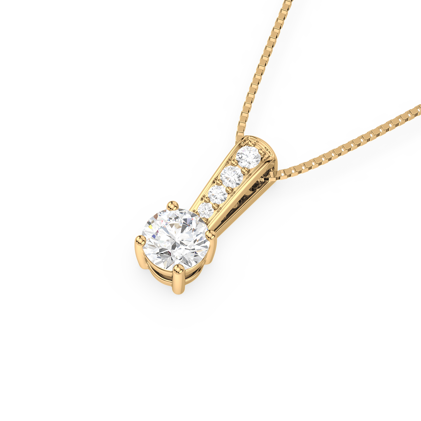 Pavé Bail Solitaire Pendant