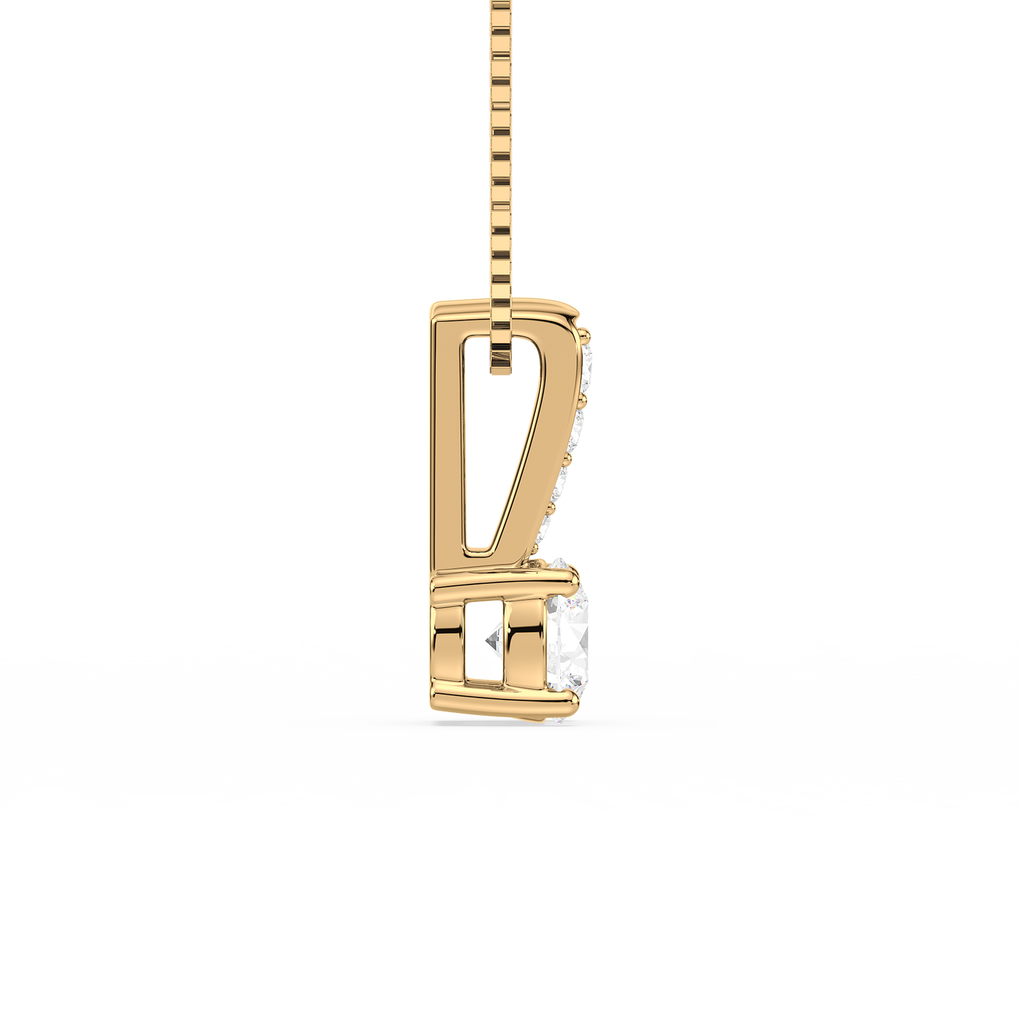 Pavé Bail Solitaire Pendant